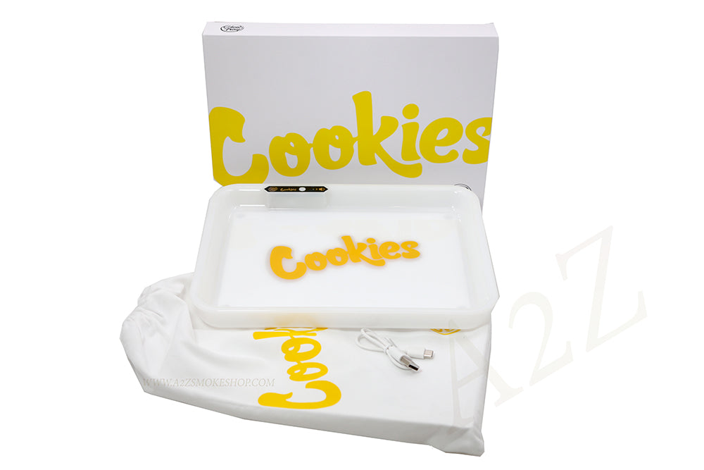 Cookies Bluetooth LED Glow Rolling Tray Lights up Rechargeable - Glossy Finish