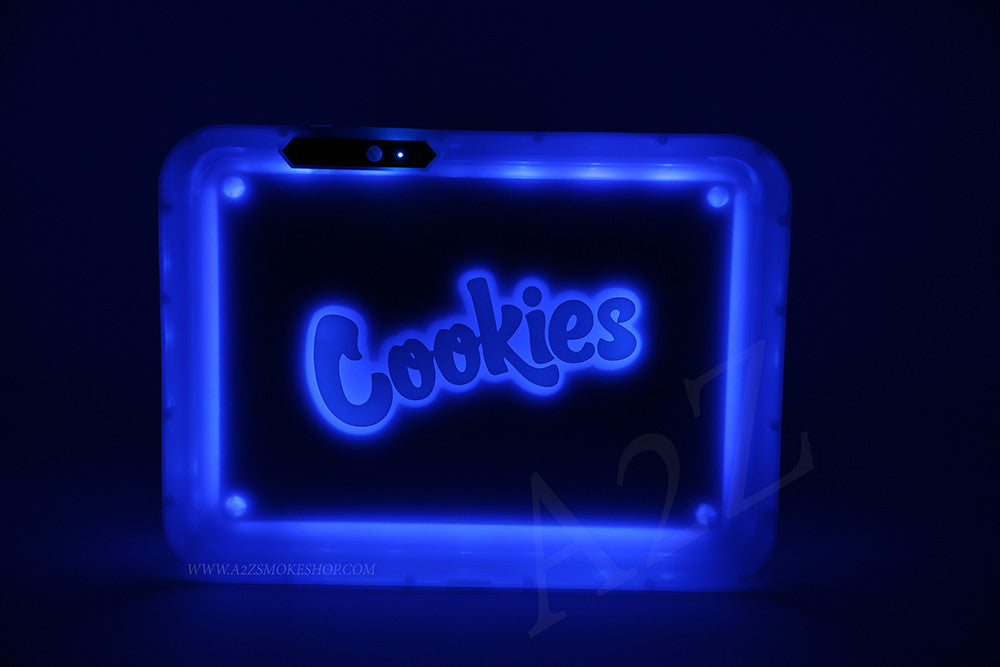 Cookies Bluetooth LED Glow Rolling Tray Lights up Rechargeable - Glossy Finish