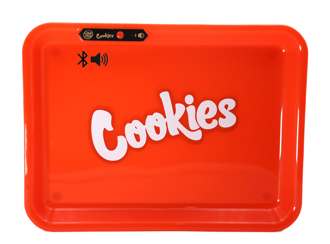 Cookies Bluetooth LED Glow Rolling Tray Lights up Rechargeable - Glossy Finish