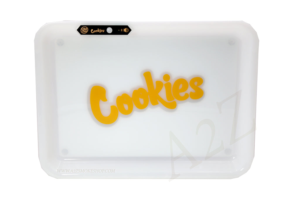 Cookies Bluetooth LED Glow Rolling Tray Lights up Rechargeable - Glossy Finish