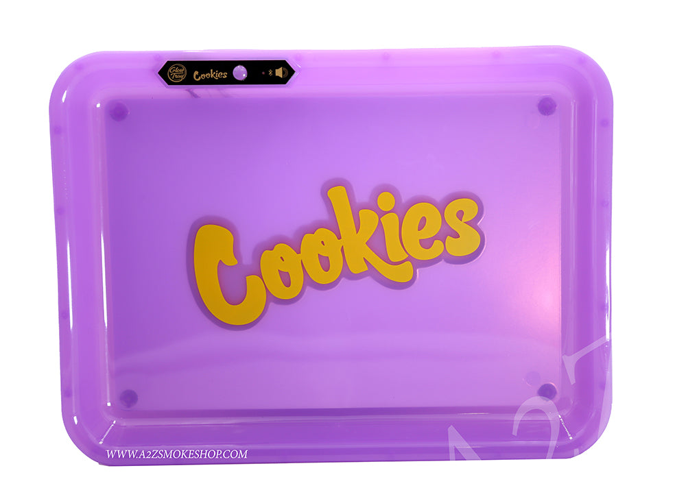 Cookies Bluetooth LED Glow Rolling Tray Lights up Rechargeable - Glossy Finish