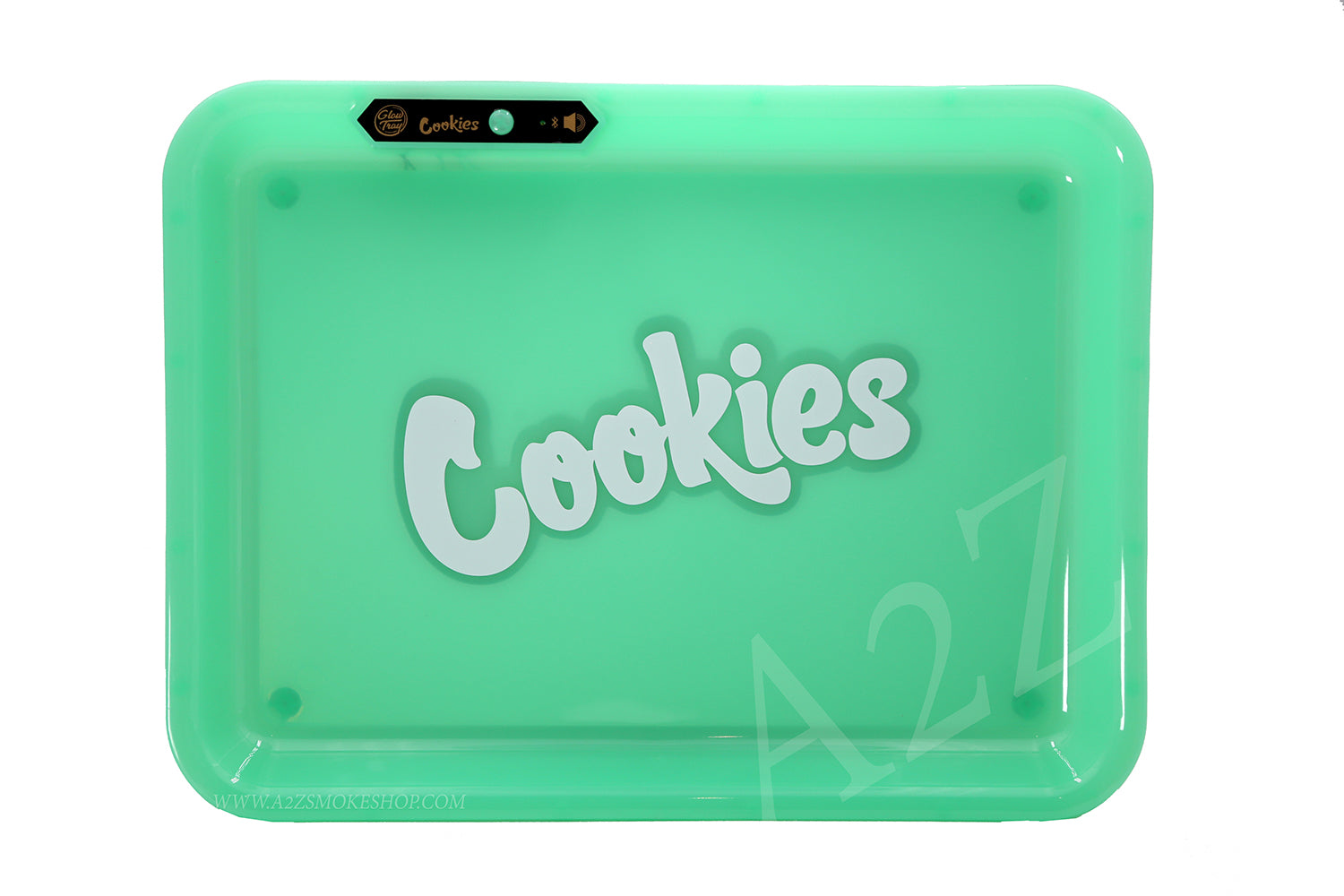 Cookies Bluetooth LED Glow Rolling Tray Lights up Rechargeable - Glossy Finish