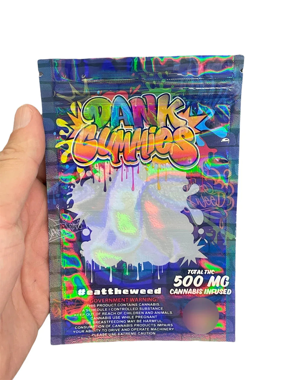 Dank Gummies 500mg Mylar Bag Purple-Packaging Only - Black Unicorn Hub
