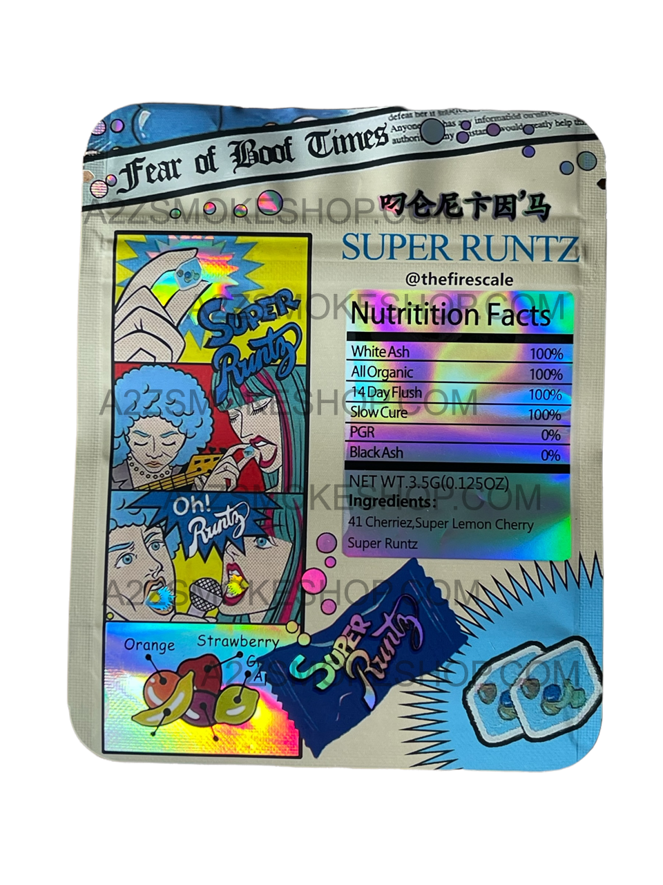 Don Merfos Super Runtz bag 3.5g Holographic Mylar bag Packaging Only