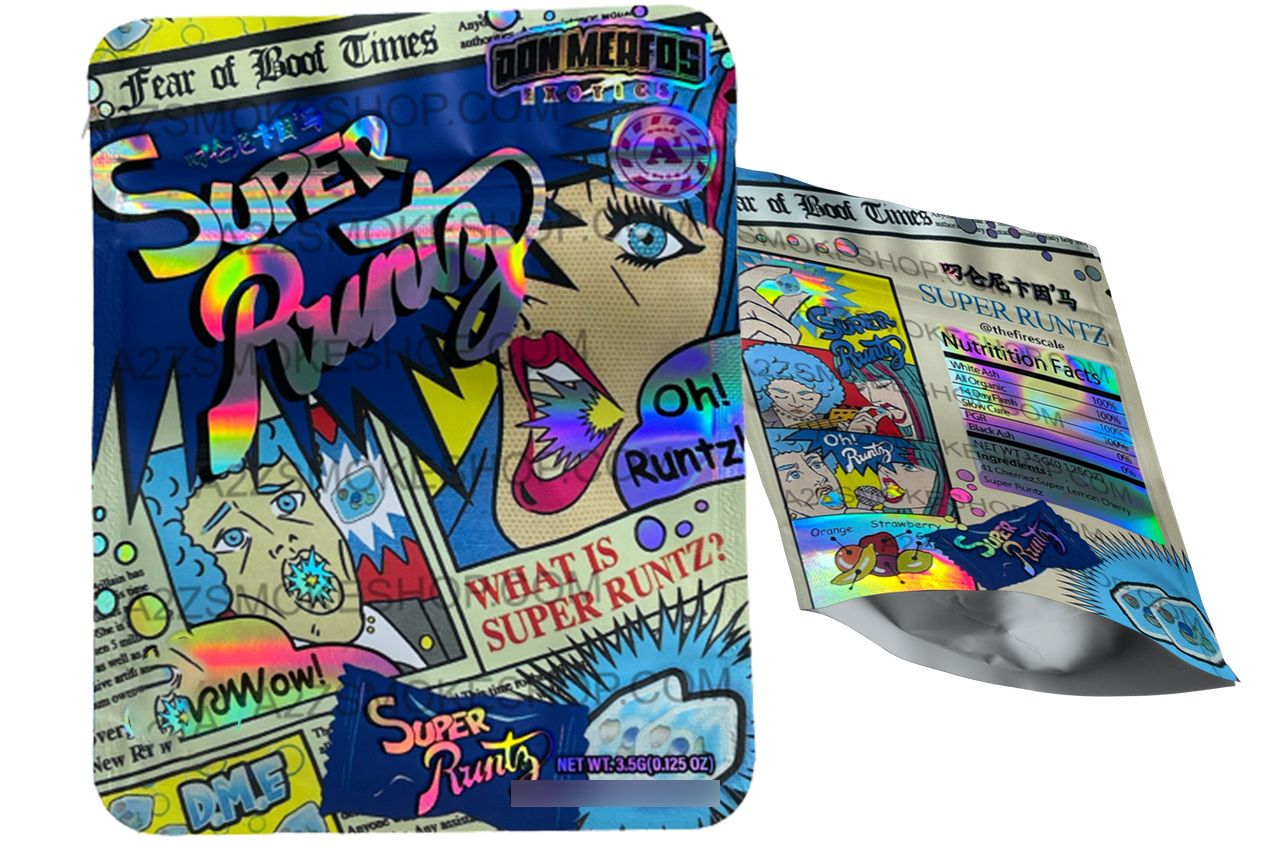 Super Runtz bag  3.5g Holographic Mylar bag Packaging Only