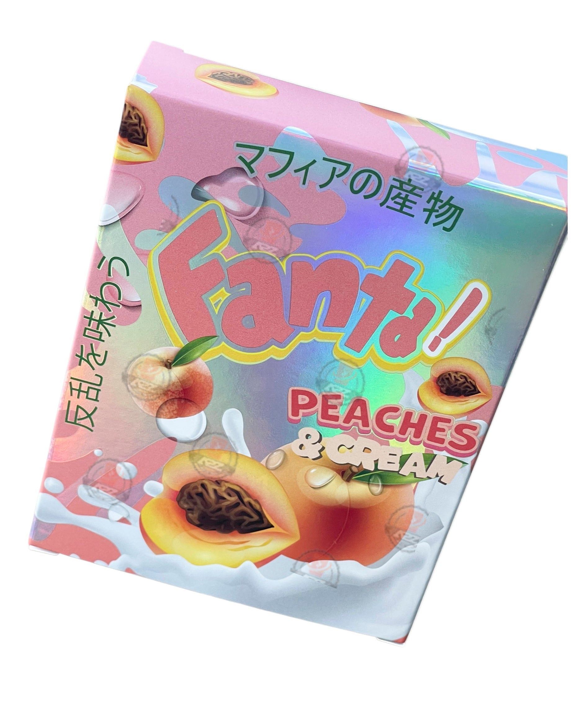 Fanta Peaches & Cream Mylar Bags with Boxes 3.5g Box Packaging Holographic