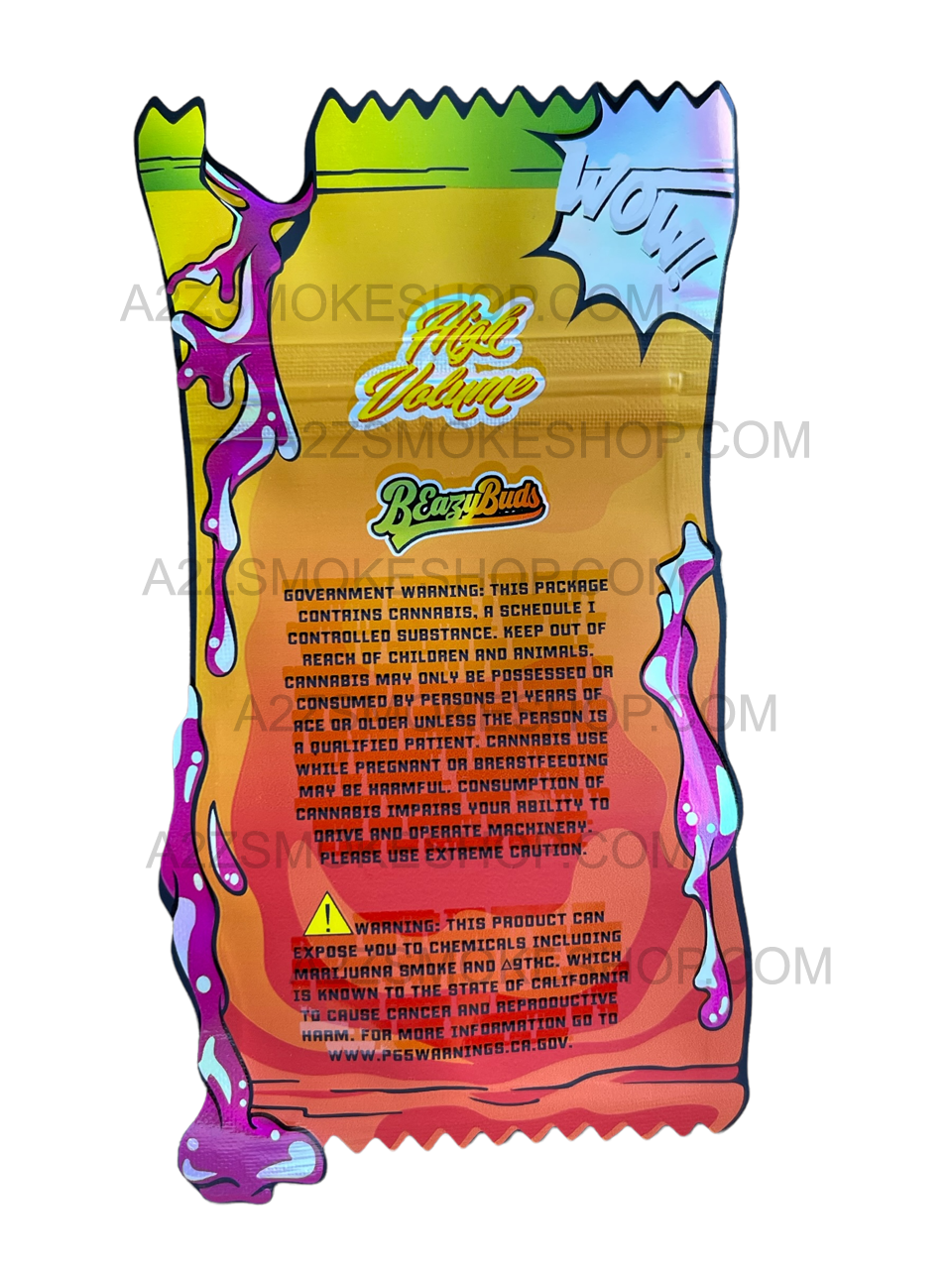 Fumi Sriracha cut out Mylar Bags 3.5g Die Cut Holographic