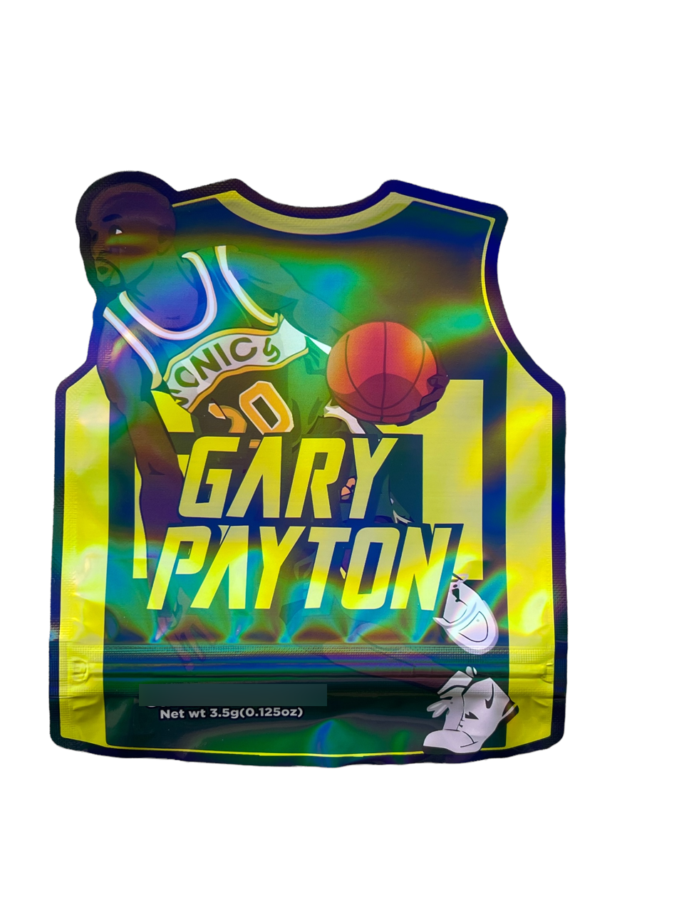 Gary Payton cut out Holographic Mylar bag 3.5g