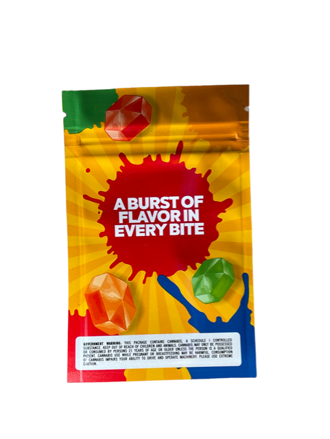 Gushers Tropical Flavors 500mg Mylar bags, packaging only
