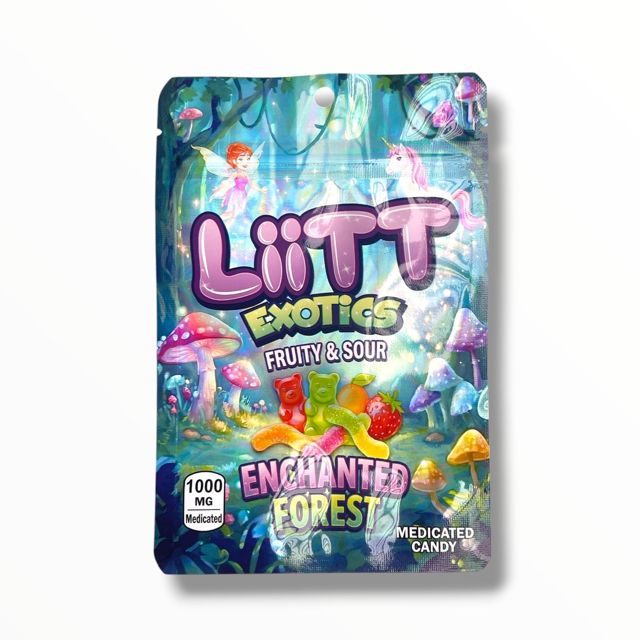 Liitt Exotics Fruity & Sour Enchanted Forest 3.5g Mylar Bag 1000MG (Packaging Only)
