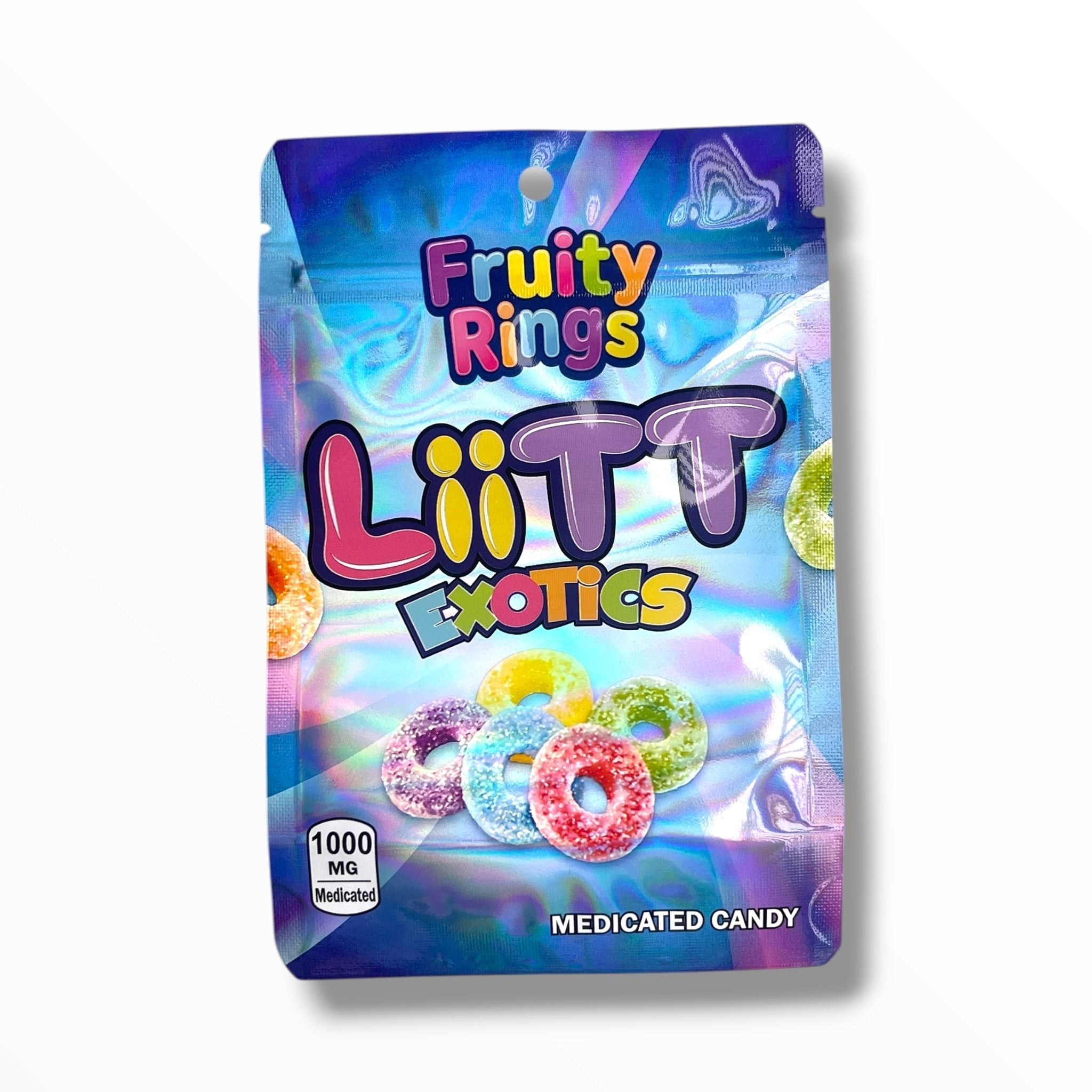Liitt Exotics Fruity Rings 3.5g Mylar Bag 1000MG (Packaging Only)