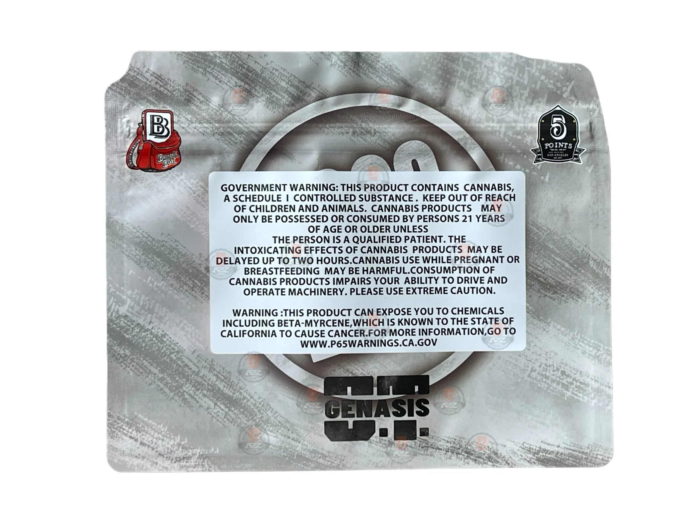 COCO LATO Backpack Boyz Mylar zip lock bag 3.5G - Black Unicorn Hub