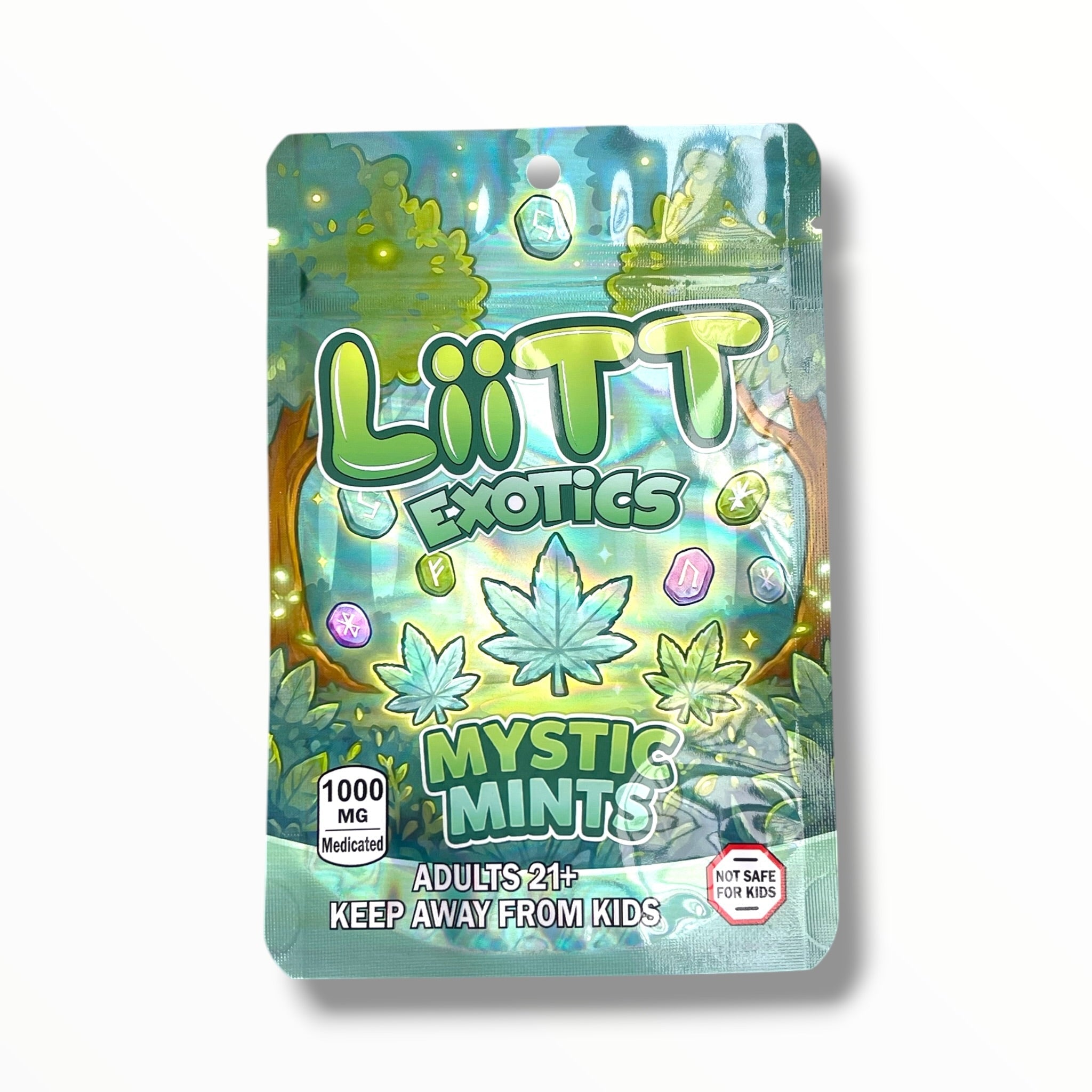 Liitt Exotics Mystic Mints 3.5g Mylar Bag 1000MG (Packaging Only)