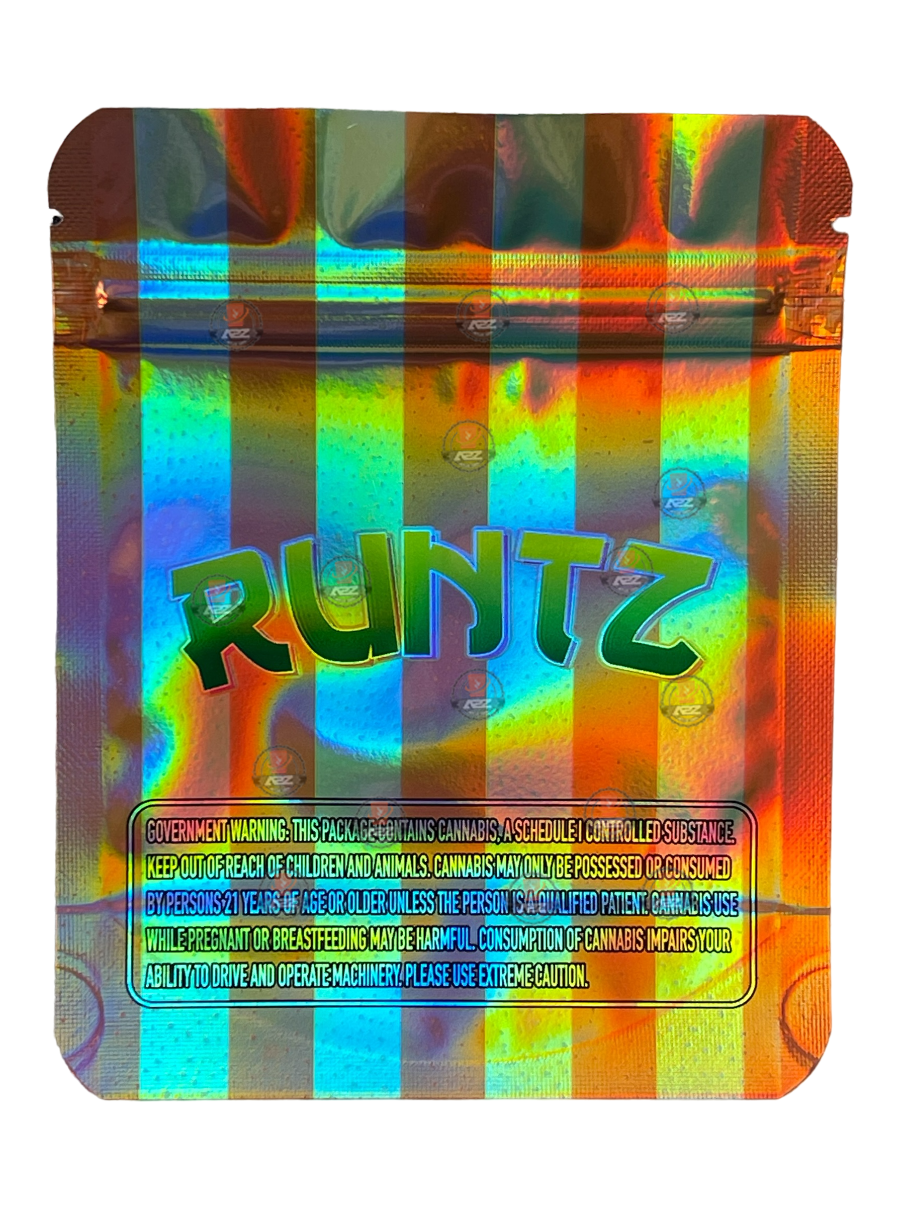 Runtz Bomb Weed 3.5g Mylar Bag Holographic