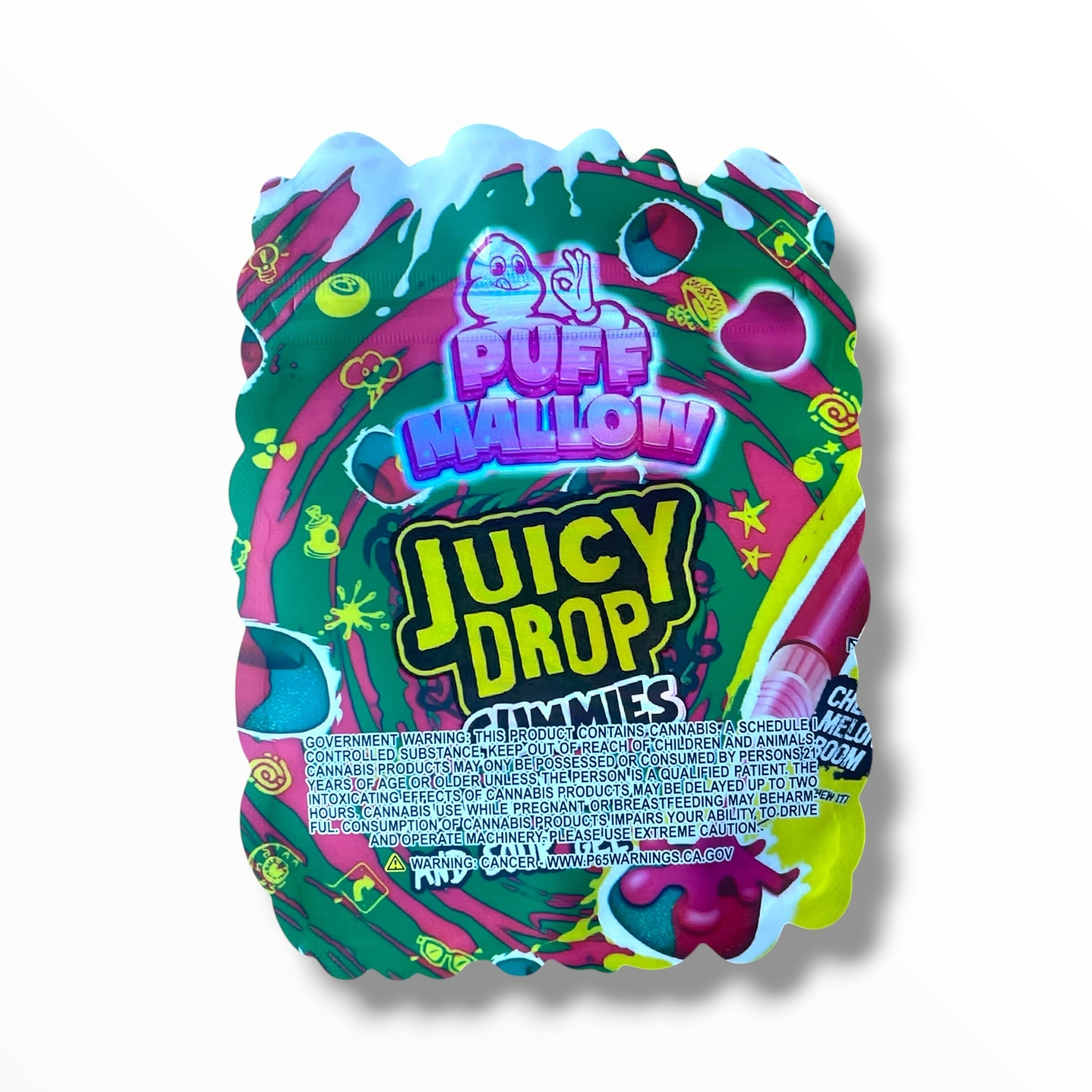 Puff Mallow Juicy Drop Gummies Candy 3.5g shape bags