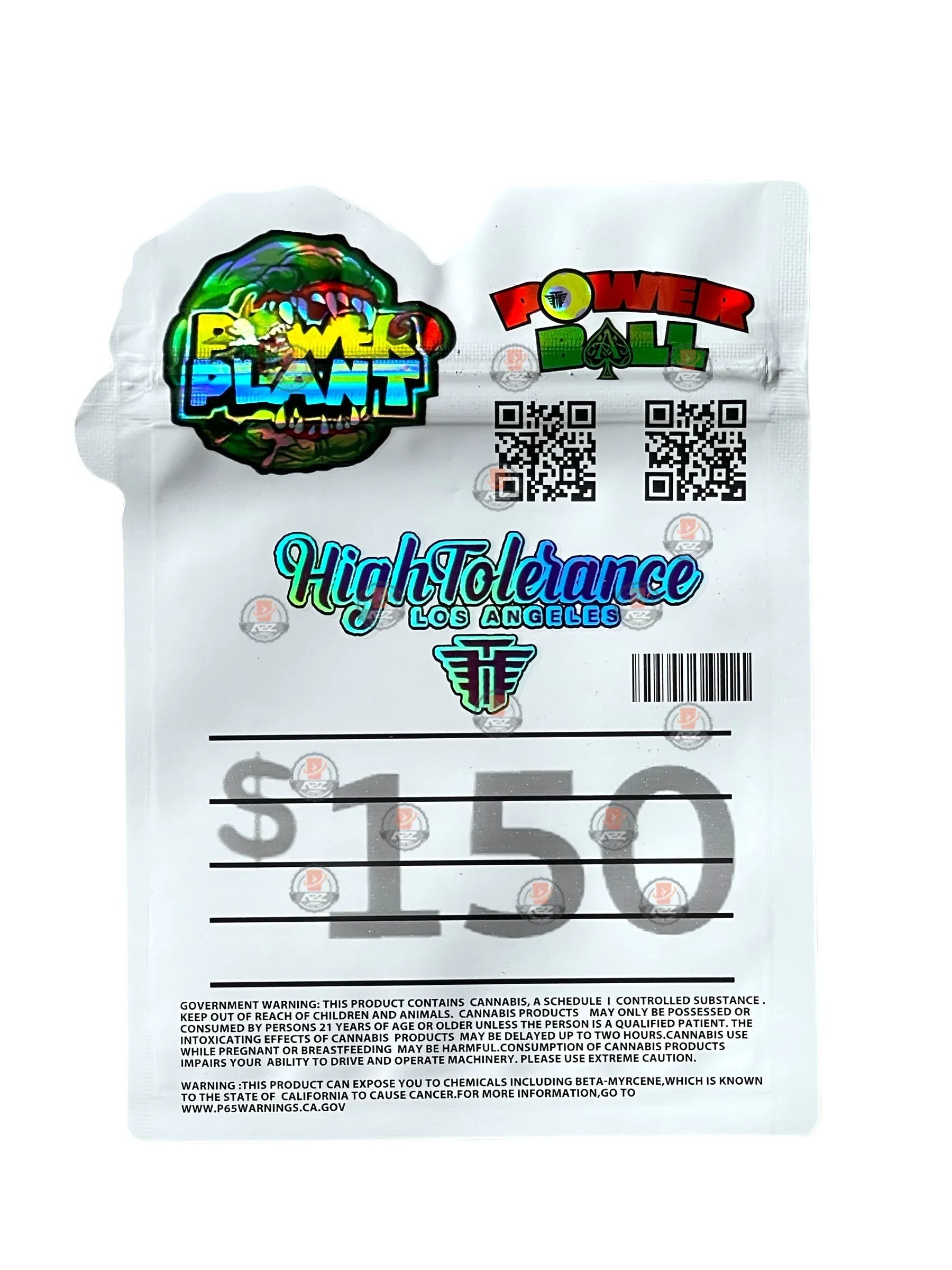 Power Ball Cut Out Mylar Bags 3.5g Holographic - Black Unicorn Hub