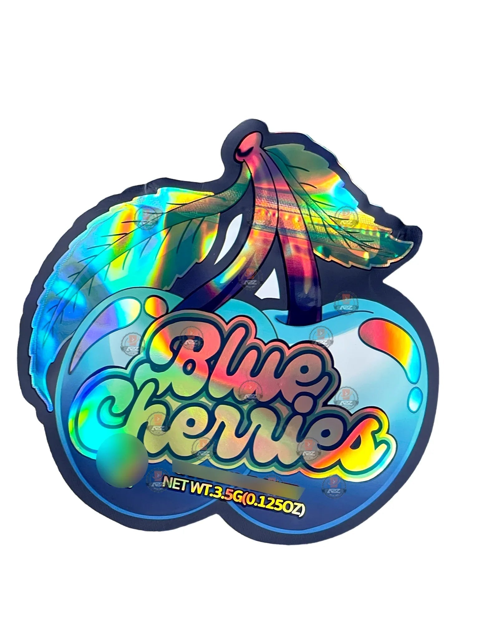 Blue Cherries Cut Out Mylar Bags 3.5g - Black Unicorn Hub