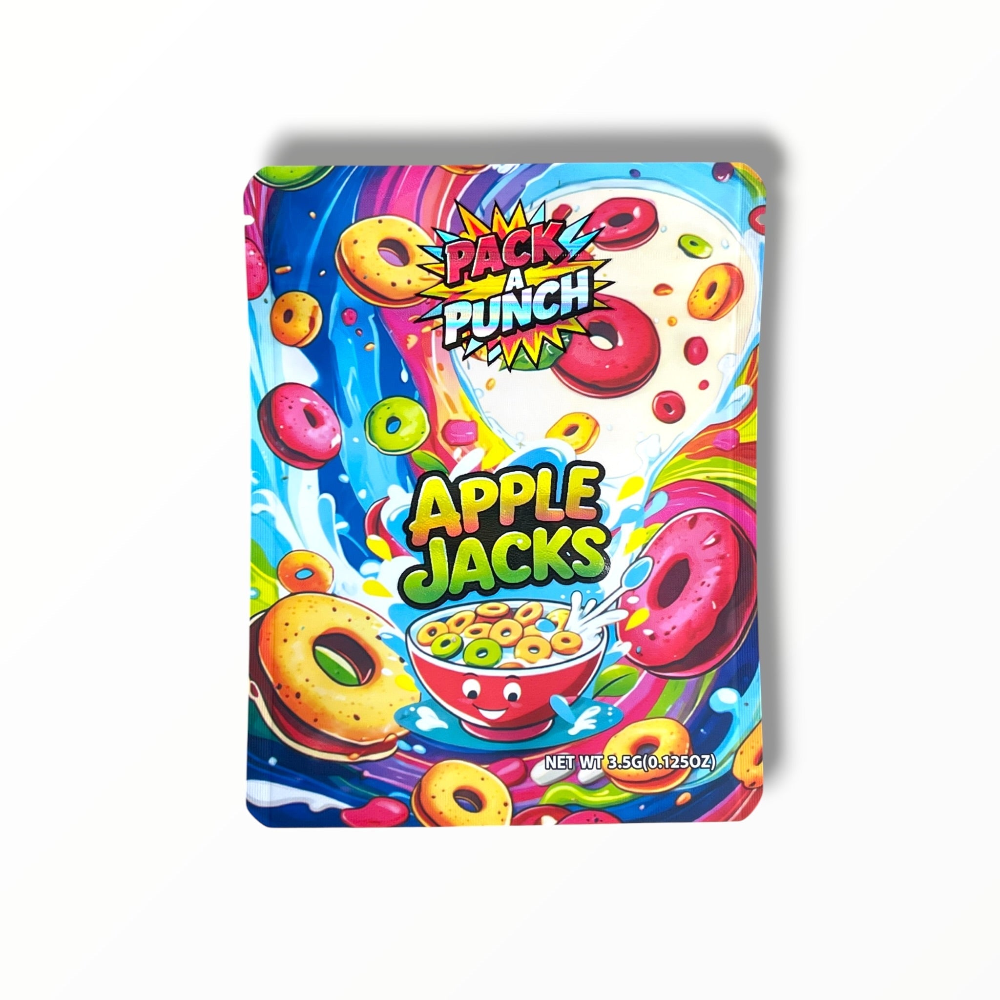Pack A Punch Apple Jacks 3.5g Mylar Bag- Packaging