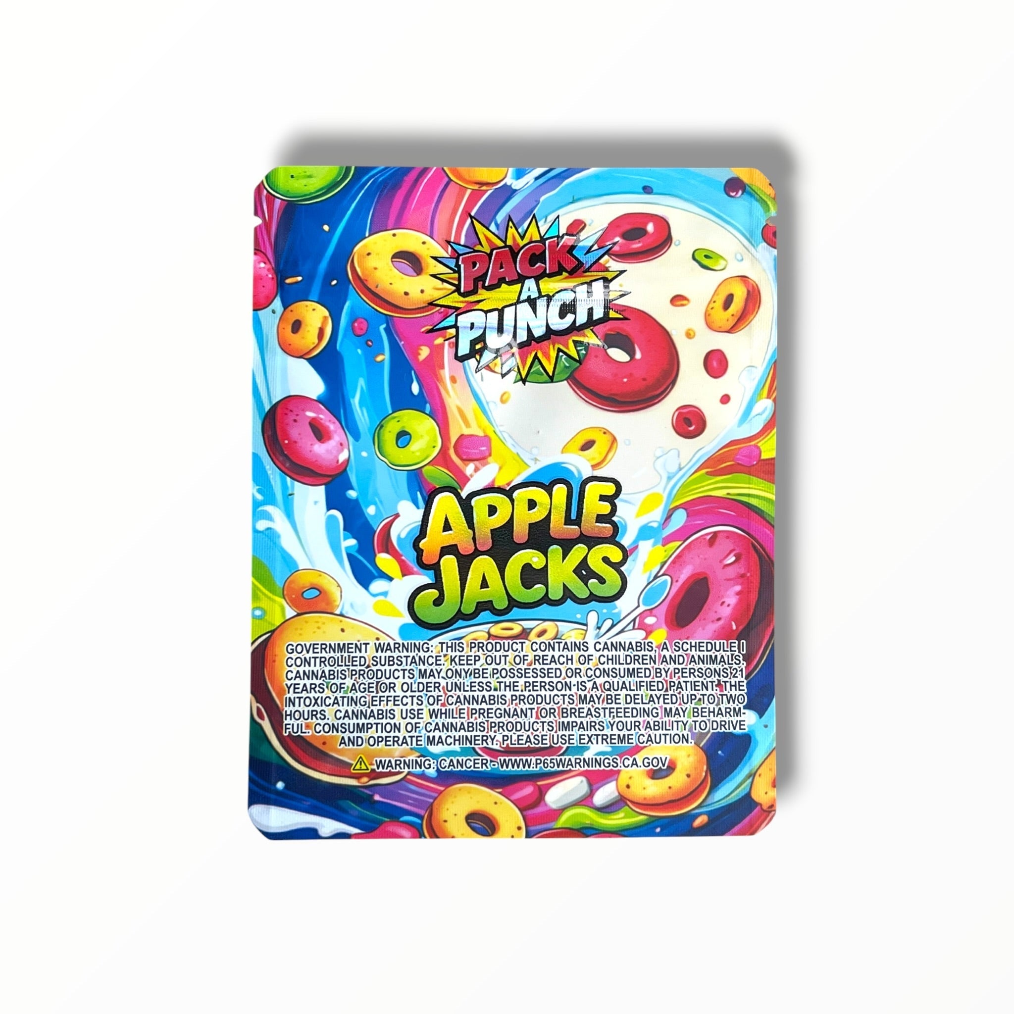 Pack A Punch Apple Jacks 3.5g Mylar Bag- Packaging