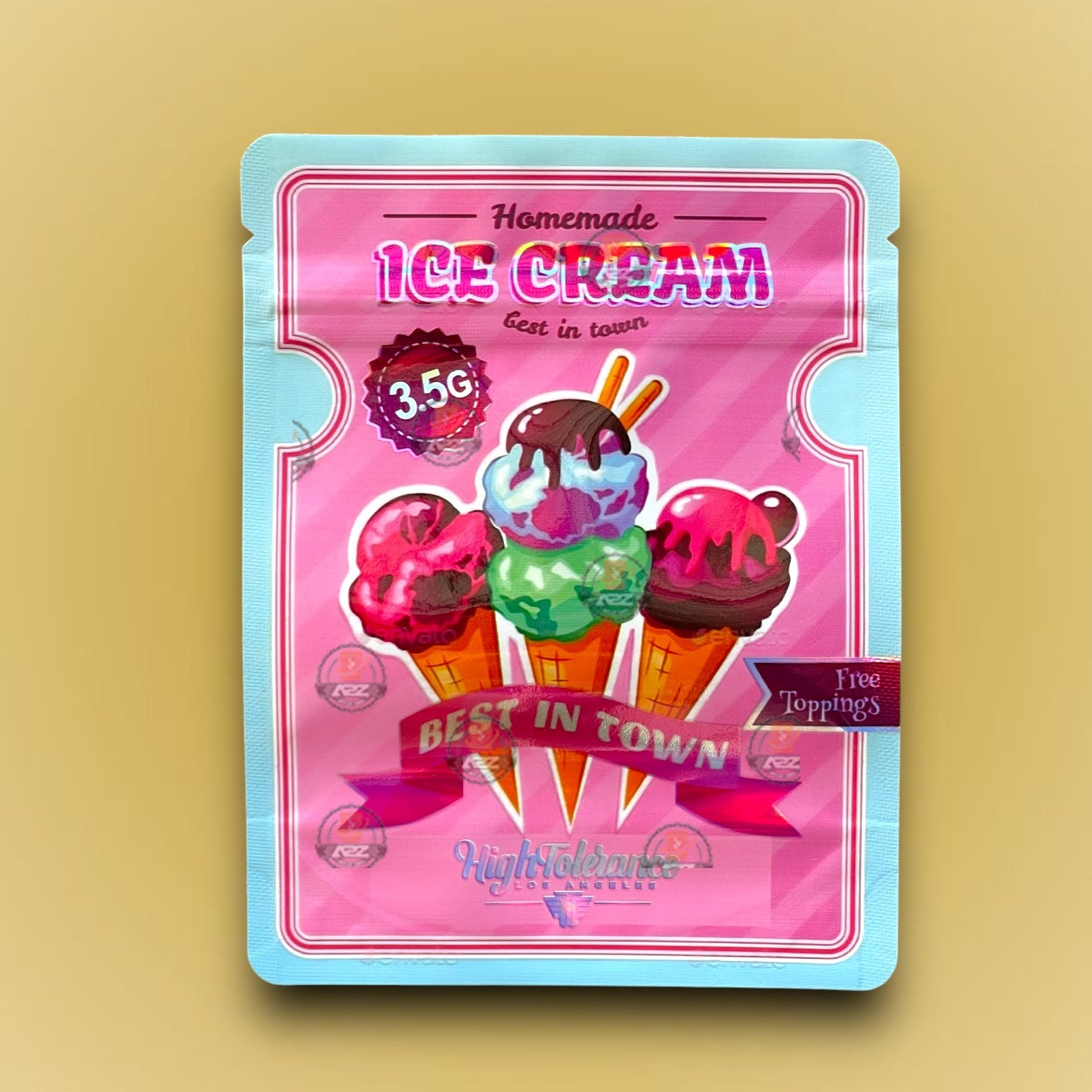 Ice Cream Lato Pop 3.5g Mylar Bag Holographic- Best In Town High Tolerance