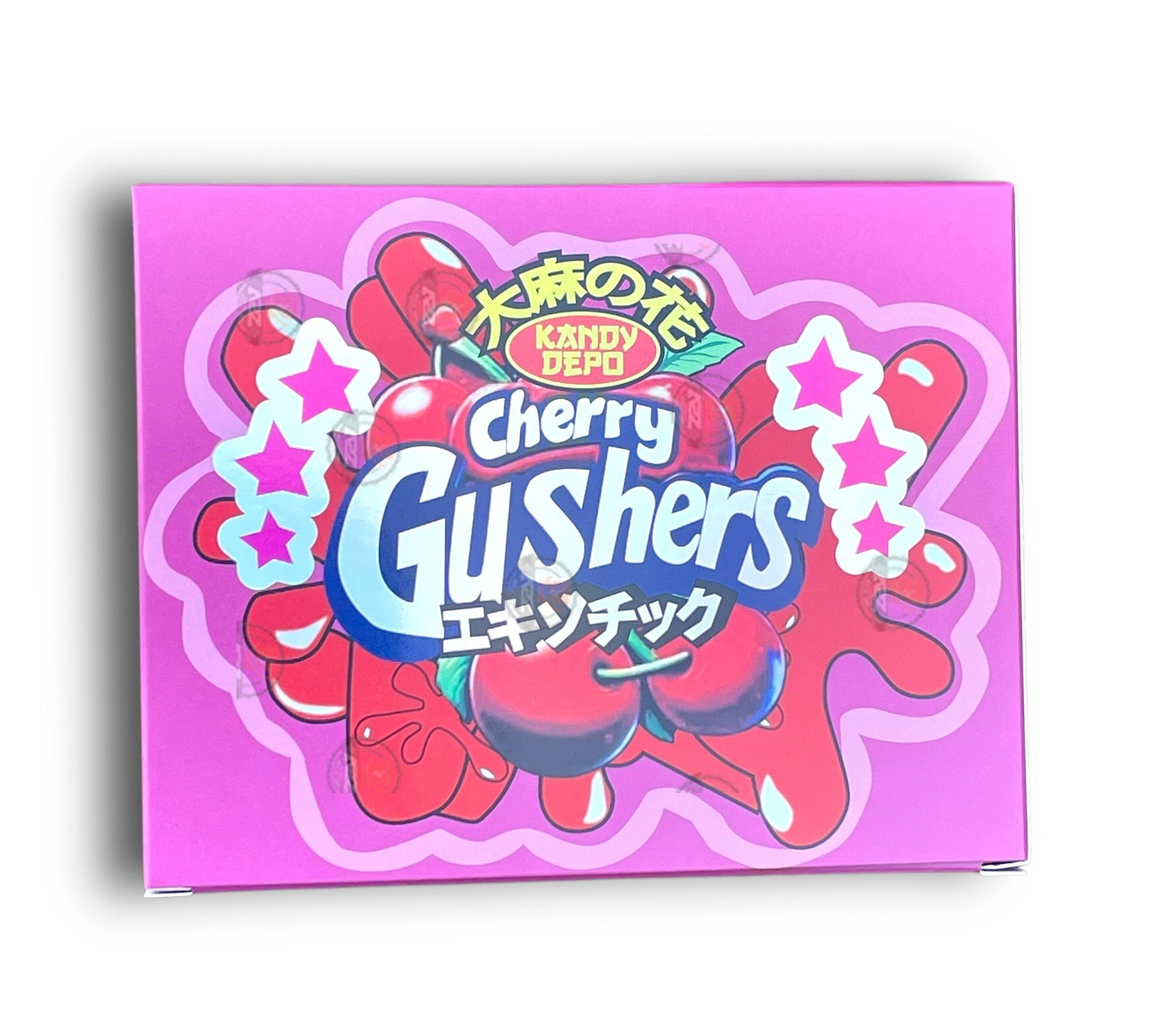 Kandy Depo Cherry Gushers Mylar Bags with Boxes 3.5g Box Packaging Holographic