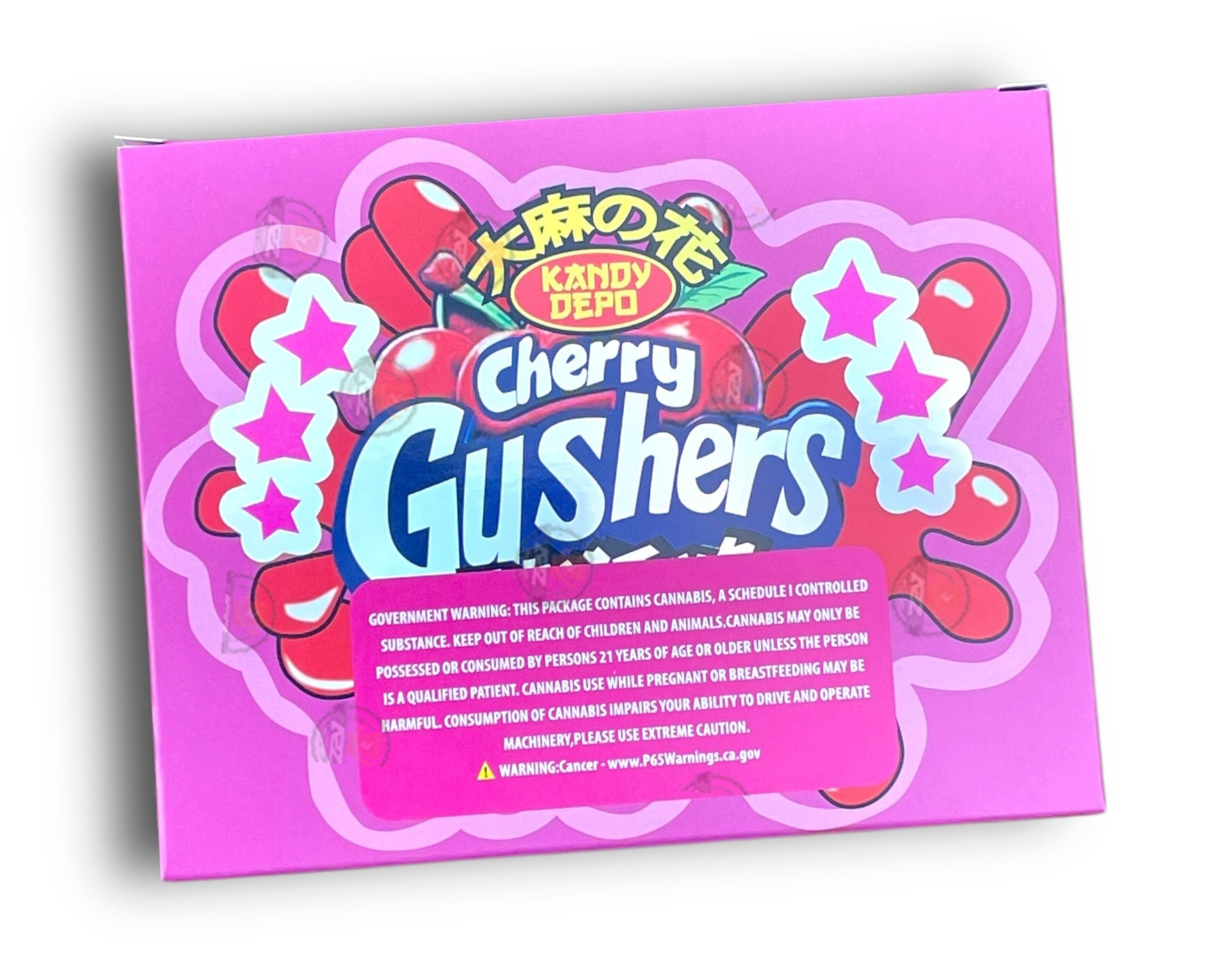 Kandy Depo Cherry Gushers Mylar Bags with Boxes 3.5g Box Packaging Holographic