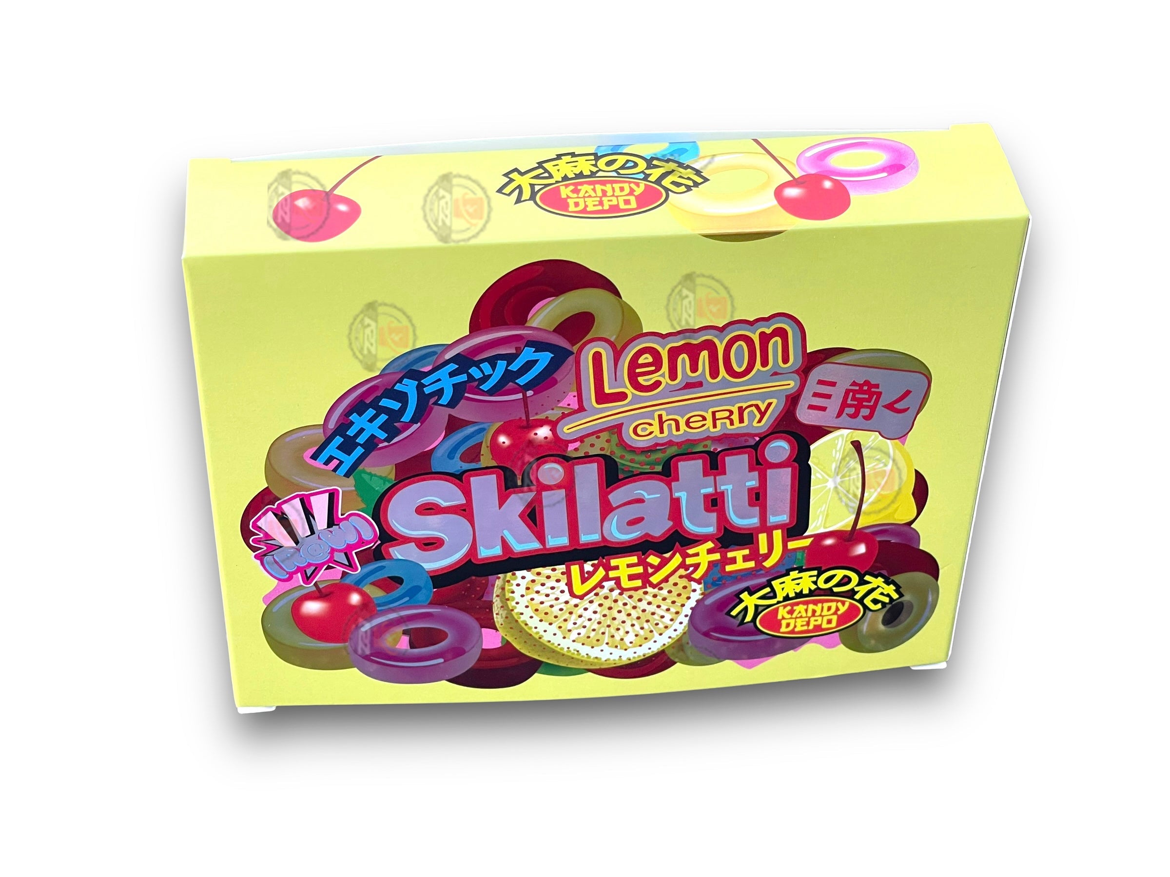 Kandy Depo Lemon Cherry Skilatti Mylar Bags with Boxes 3.5g Box Packaging Holographic