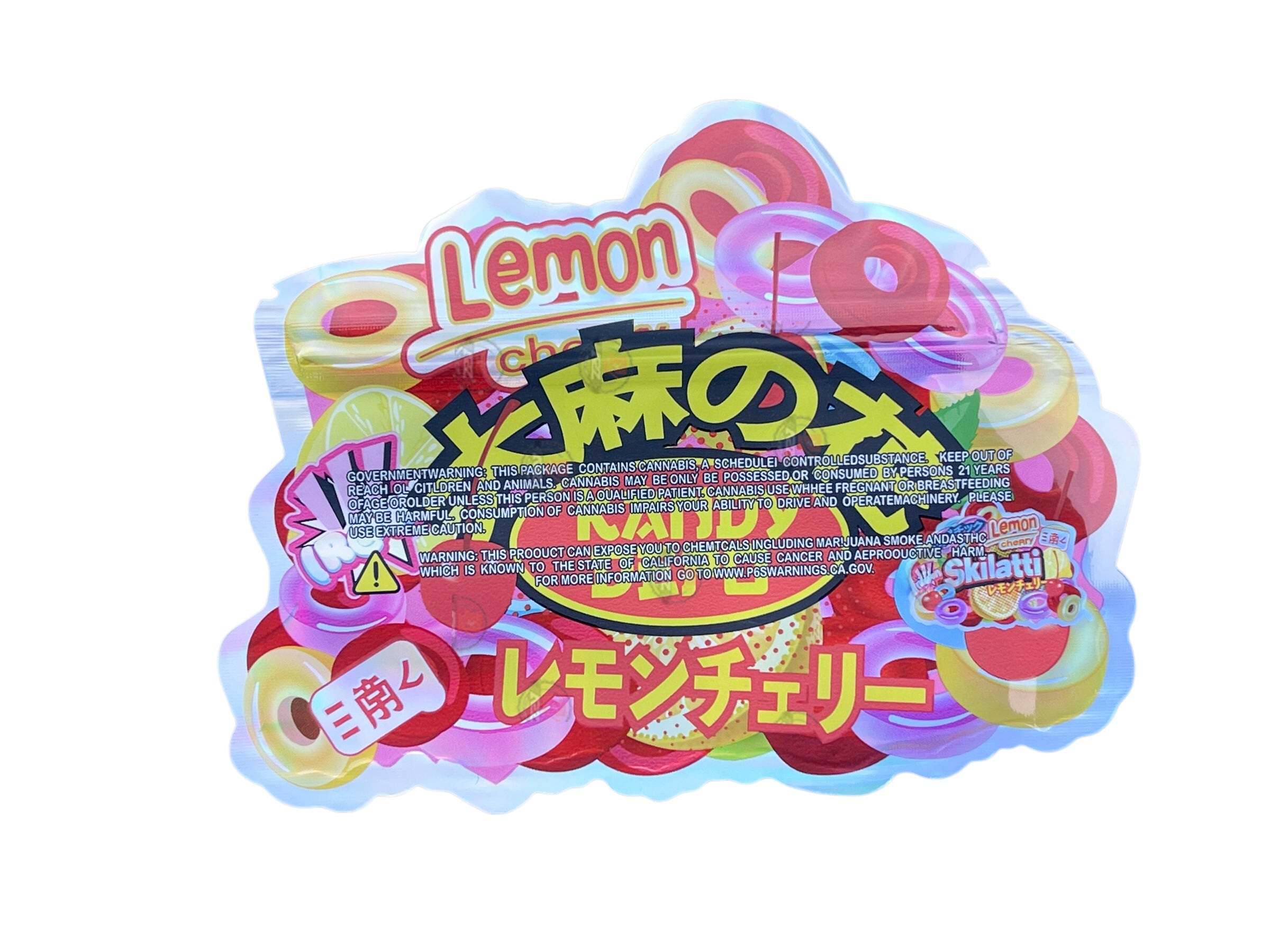 Kandy Depo Lemon Cherry Skilatti Mylar Bags with Boxes 3.5g Box Packaging Holographic