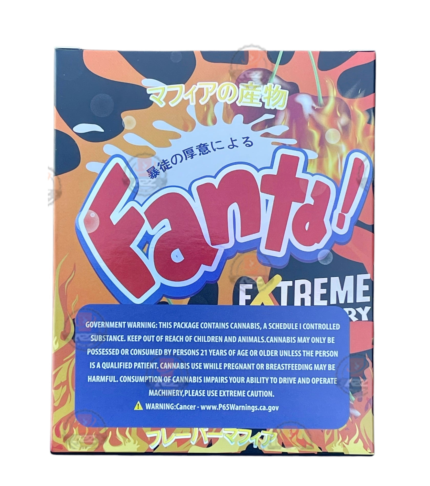 Fanta Extreme Fire Cherry Mylar Bags with Boxes 3.5g Box Packaging Holographic