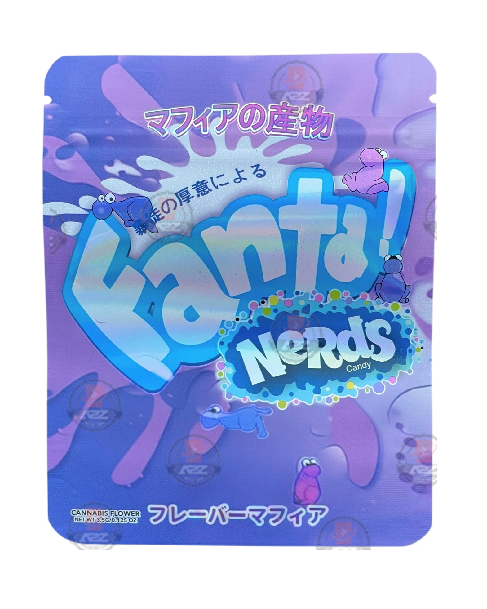 Fanta Nerds Candy Mylar Bags with Boxes 3.5g Box Packaging Holographic