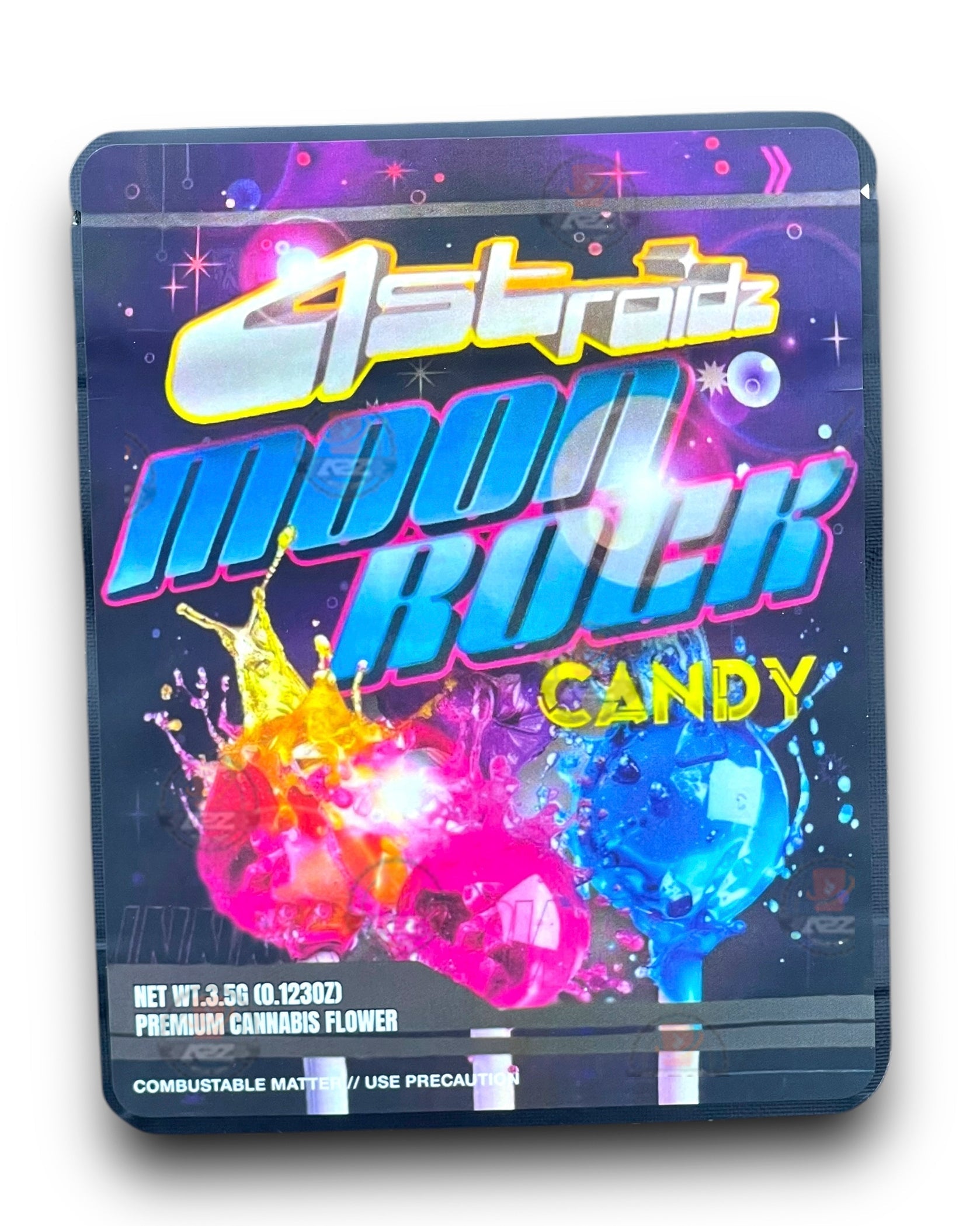 Sprinklez Astroidz Moon Rock 3.5G Mylar Bags -With stickers and label