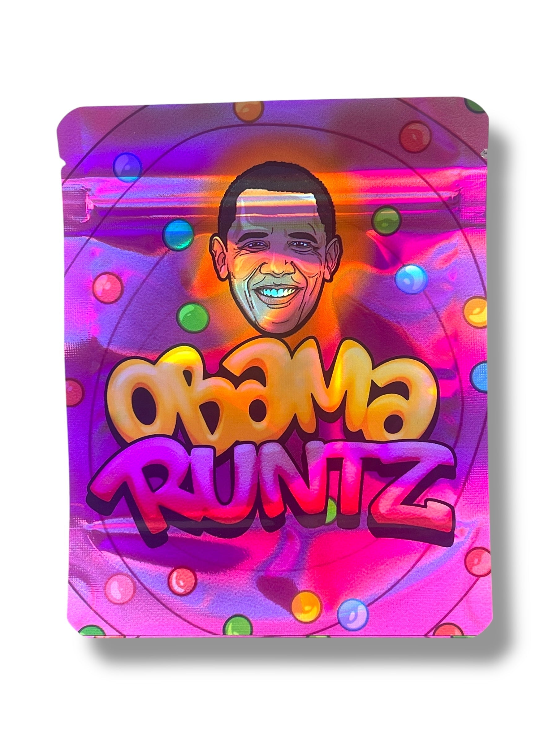 Obama Runtz Mylar Bags 3.5g Holographic