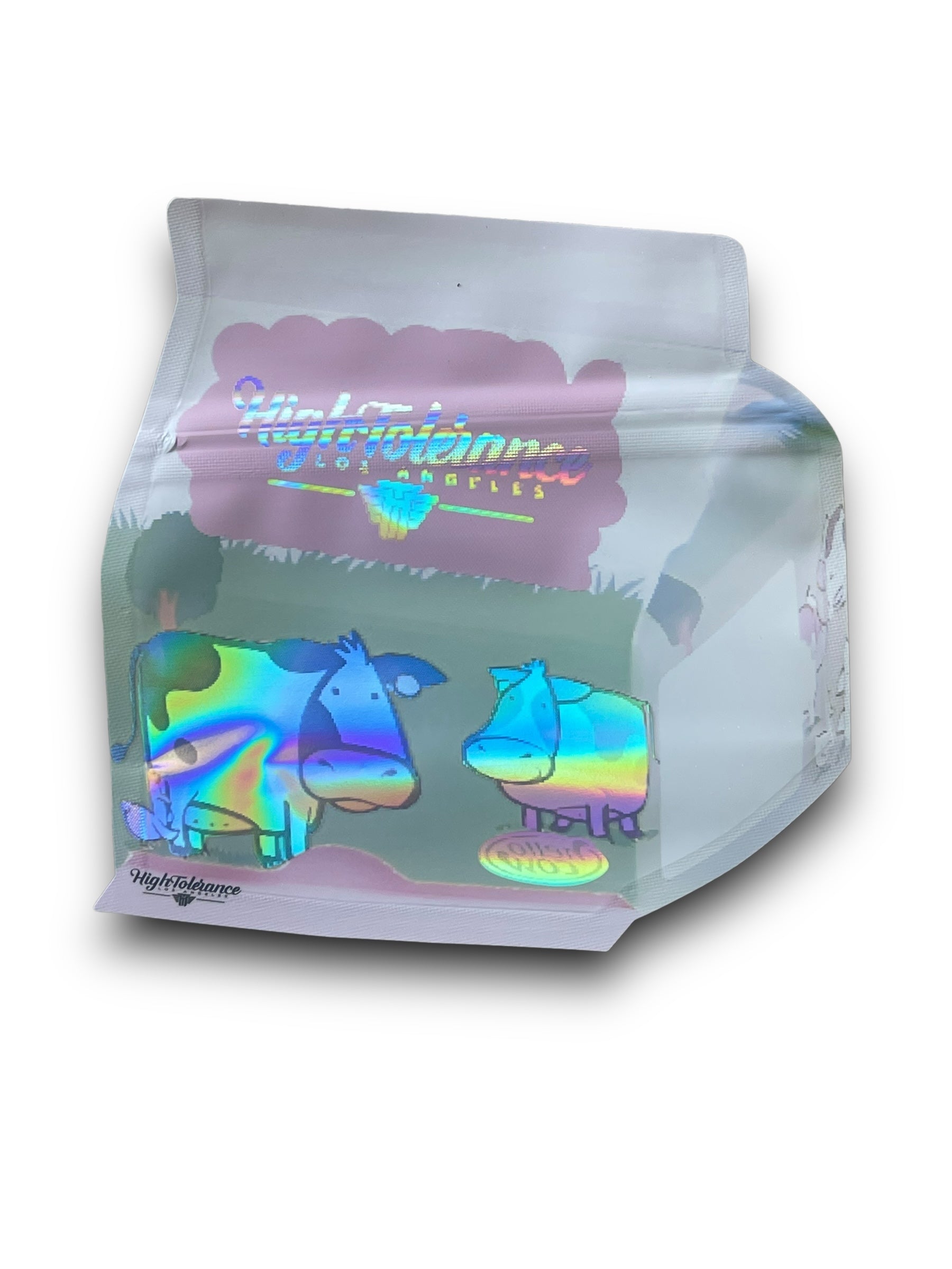 High Tolerance Lato Pop Strawberry Milkshake 3.5G Mylar Bags Holographic