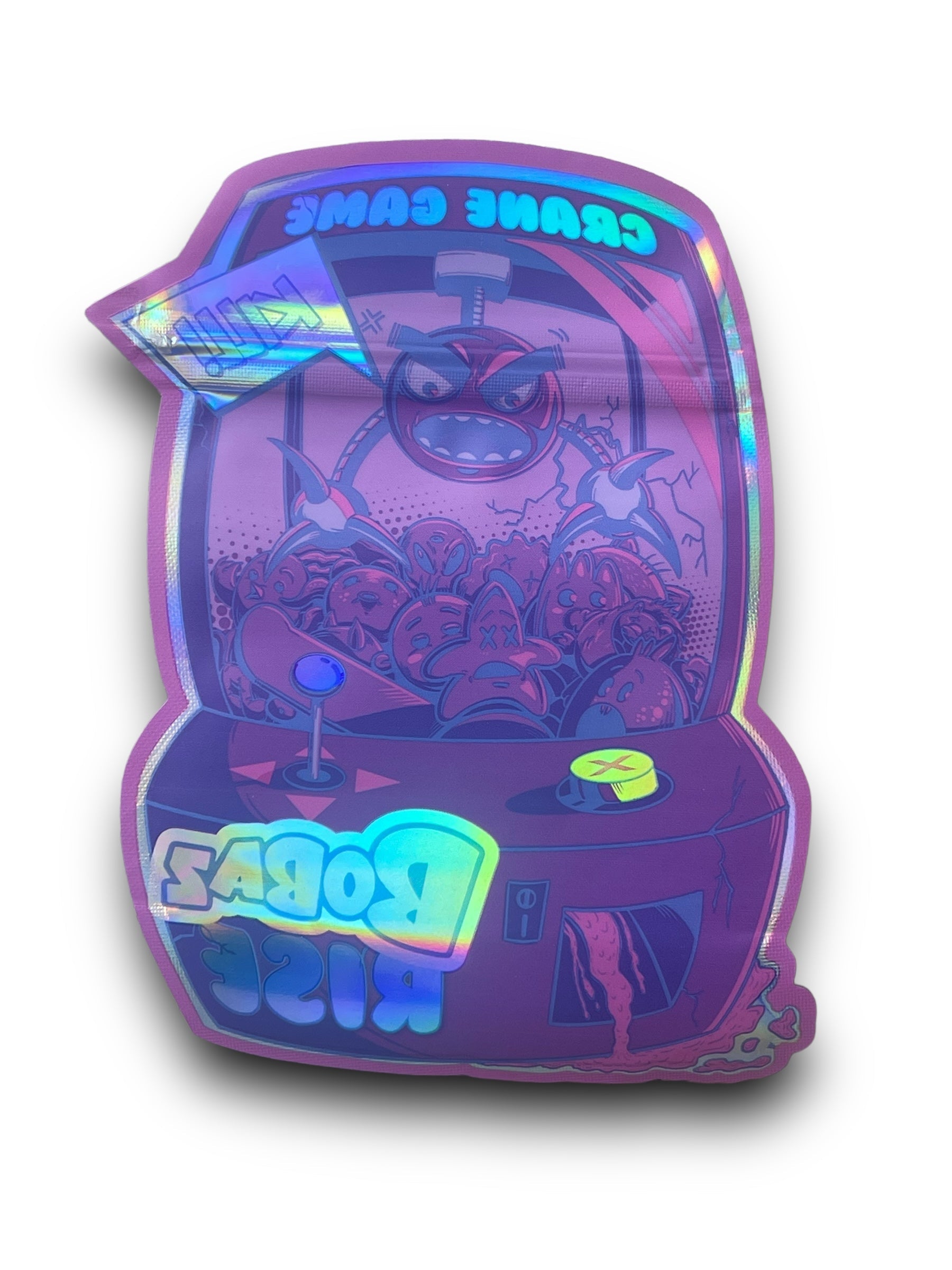 Bobaz Rise Crane Game Kill 3.5G Mylar Bags Holographic cut out