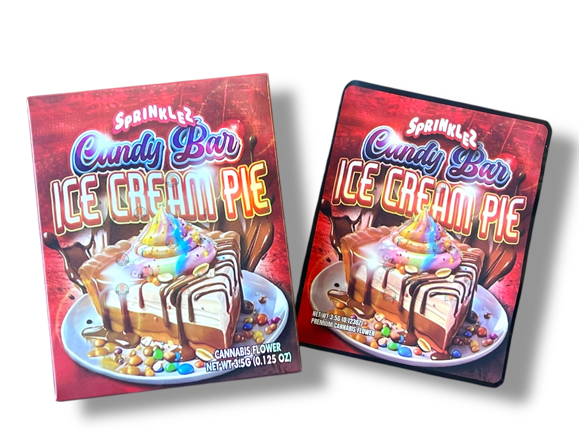 Sprinklez Candy Bar Ice Cream Pie Mylar Bags with Boxes 3.5g Box Packaging With stickers and label