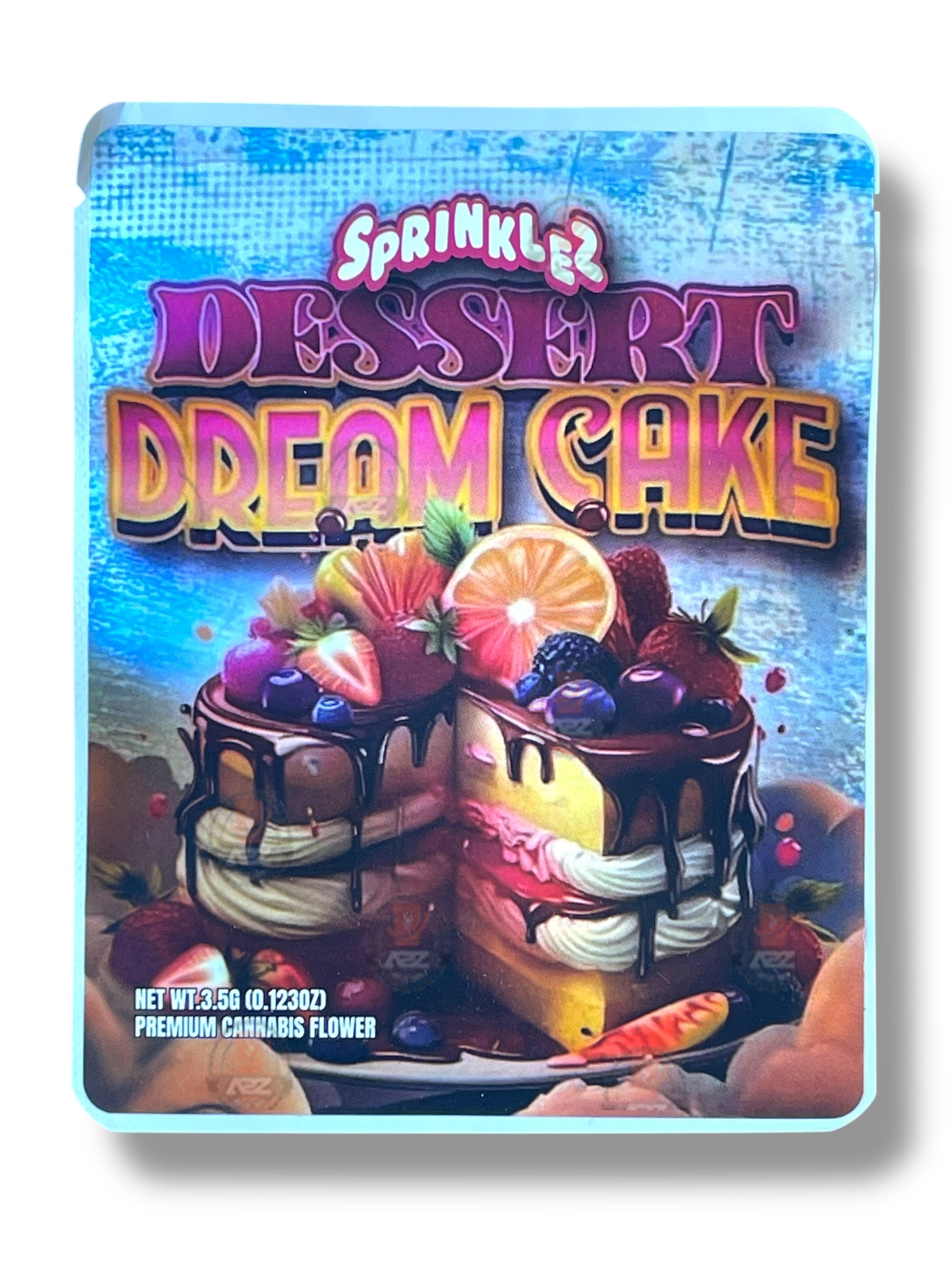 Sprinklez Dessert Dream Cake  Mylar Bags with Boxes 3.5g Box Packaging With stickers and label