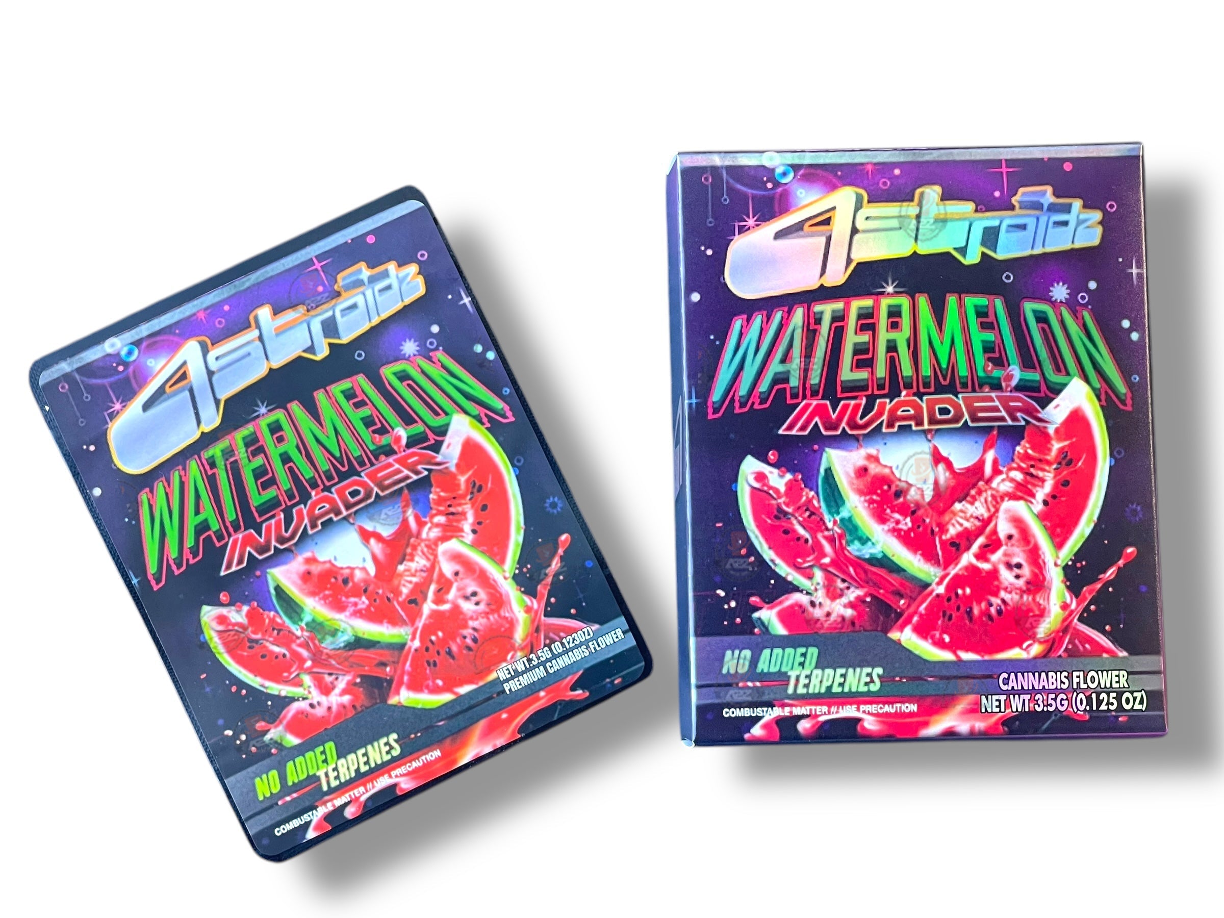 Sprinklez Watermelon Invader Mylar Bags with Boxes 3.5g Box Packaging With stickers and label