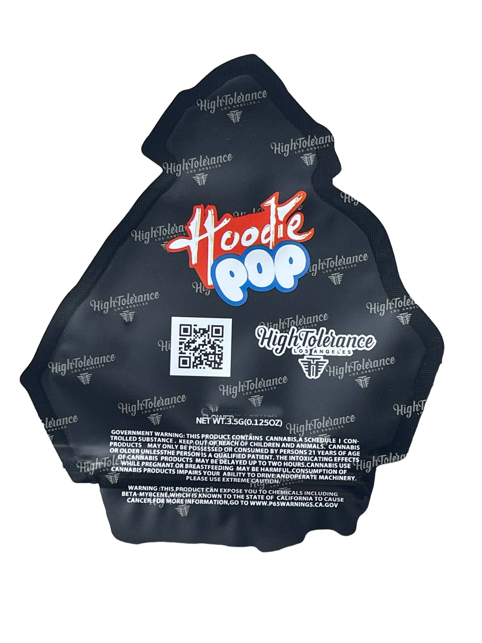 Hoodie POP 3.5 grams Mylar Bag High Tolerance