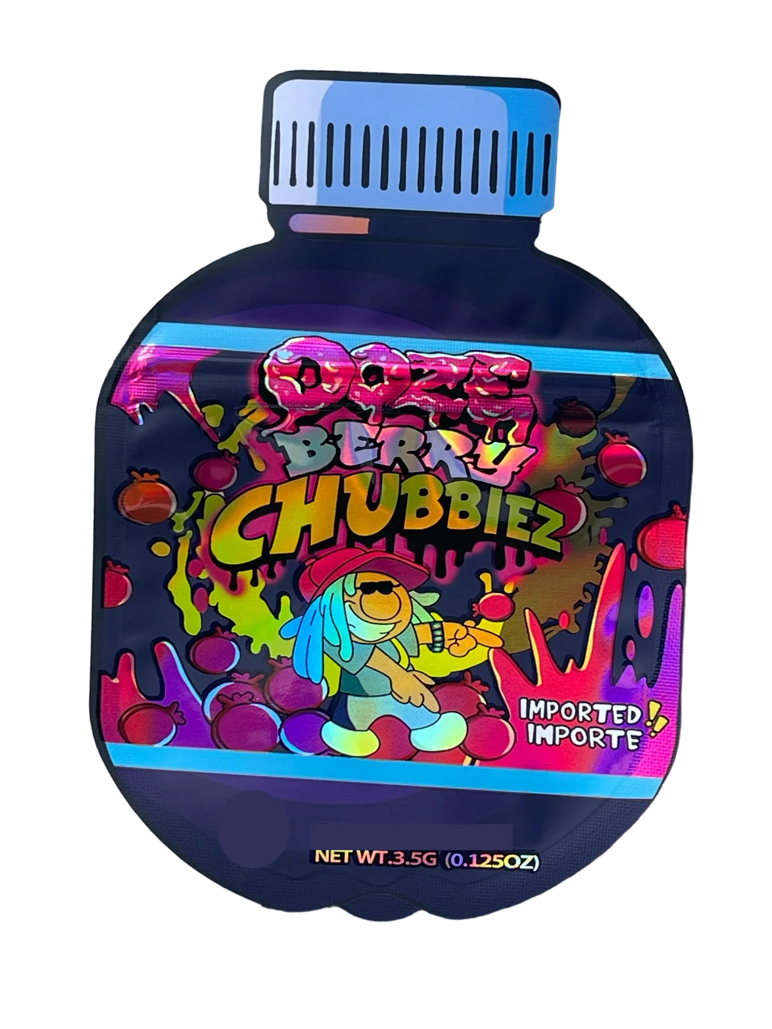 OOZE Berry Chubbiez Cut Out Mylar Bags 3.5g Die cut - Black Unicorn Hub