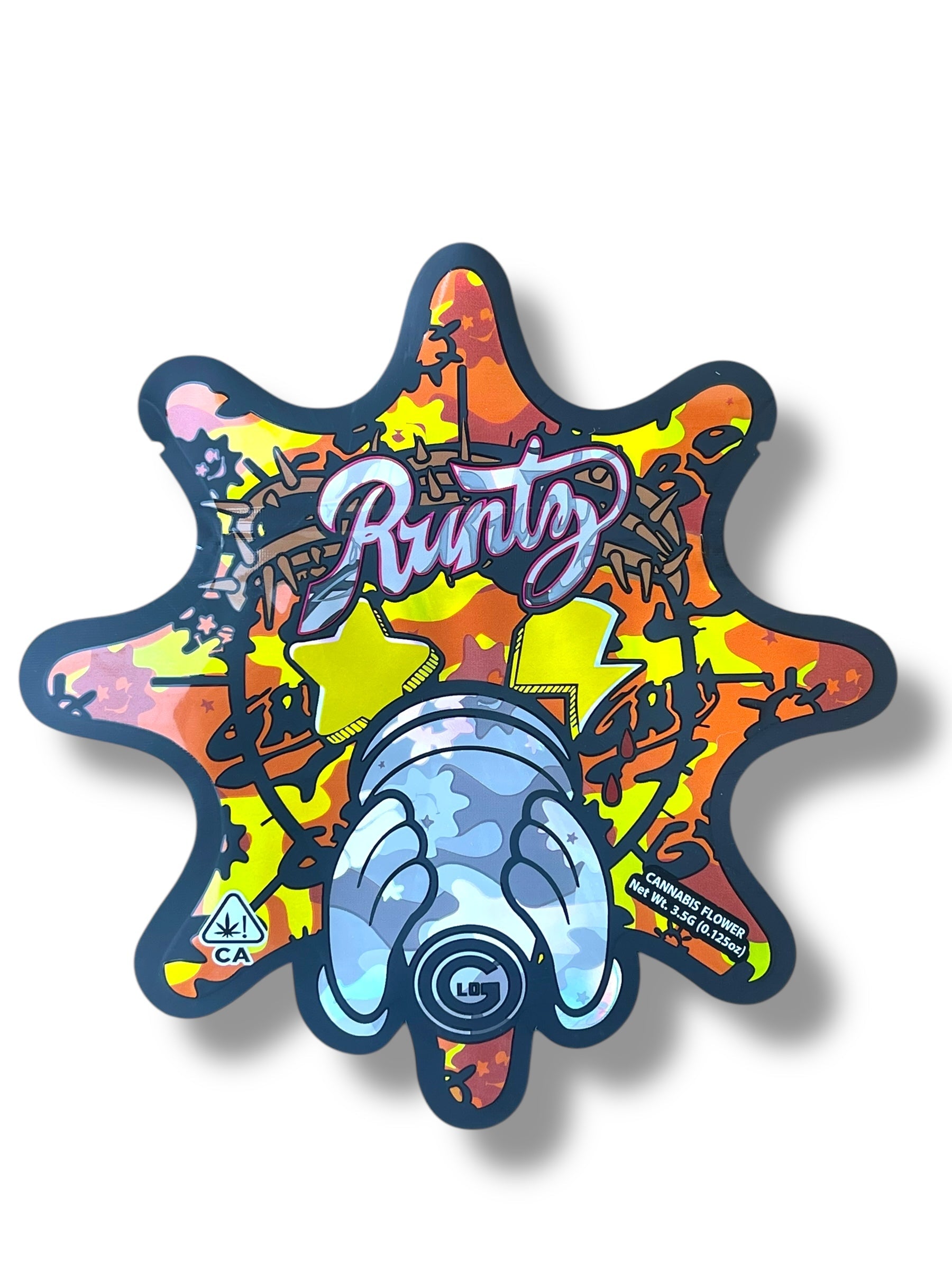 Runtz Glow Gang Mylar Bag 3.5g shape bag