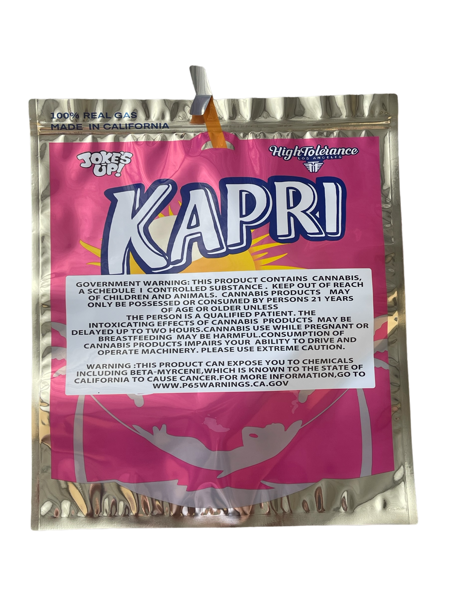 Kapri Pink Lemonade Mylar Bag (Large) 1 LBS - 16OZ (454g) High Tolerance- Jokes Up Pound Bag