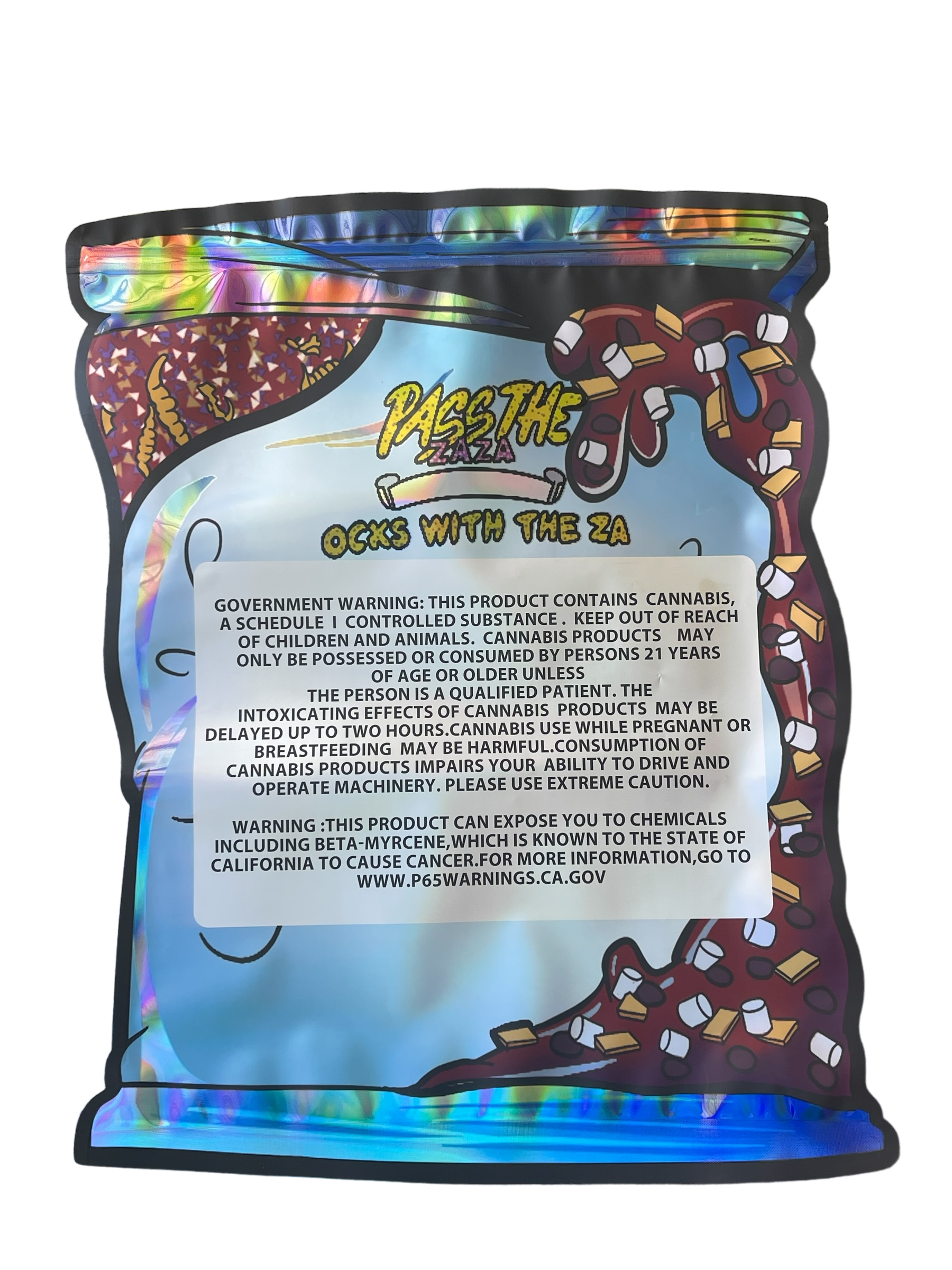 Wock Donut Mylar Bag (Large) 1 LBS - 16OZ (454g) Pound Bag