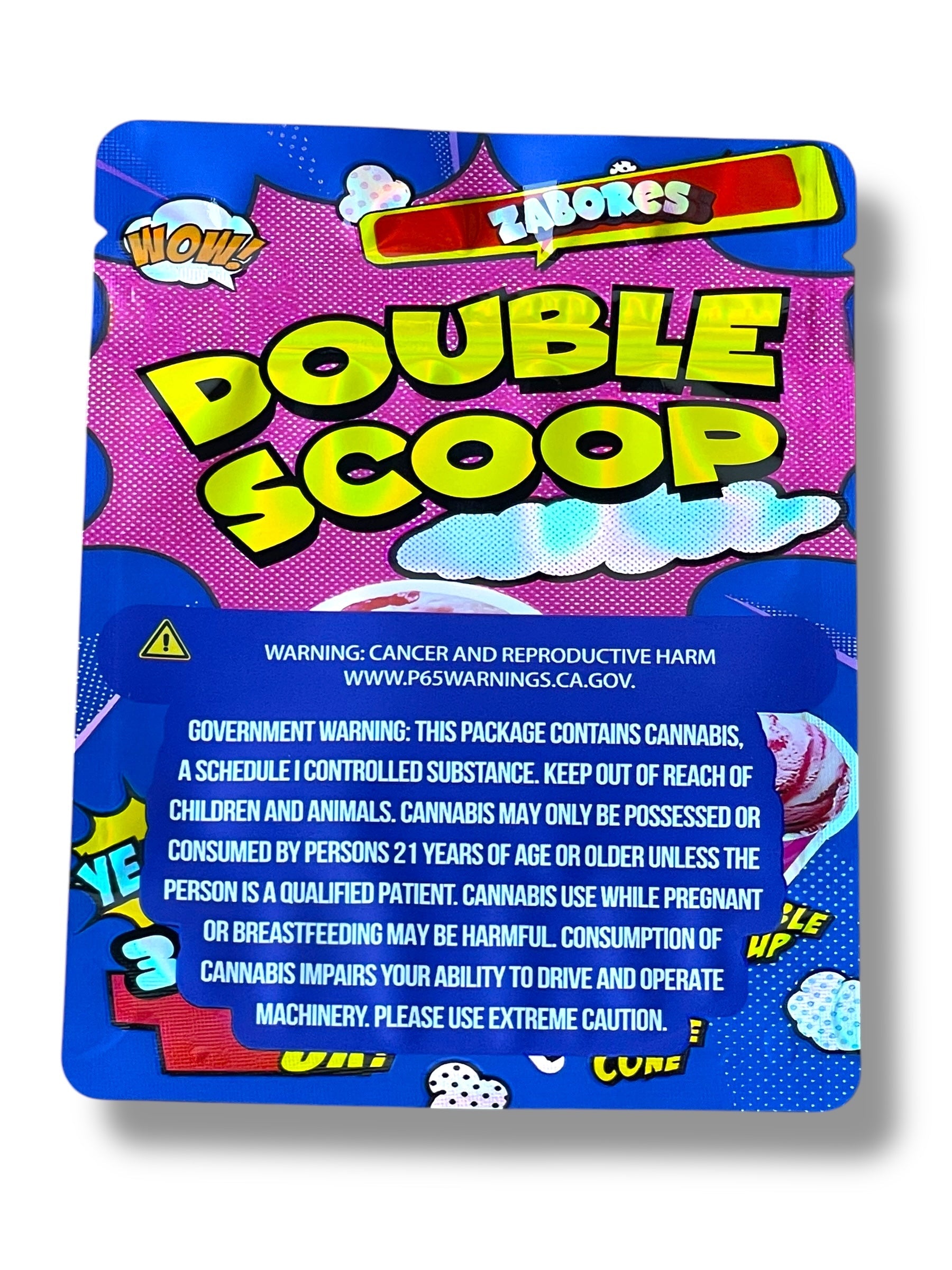 Zabores Double Scoop Cloud 9 Mylar Bag 3.5g shape bag