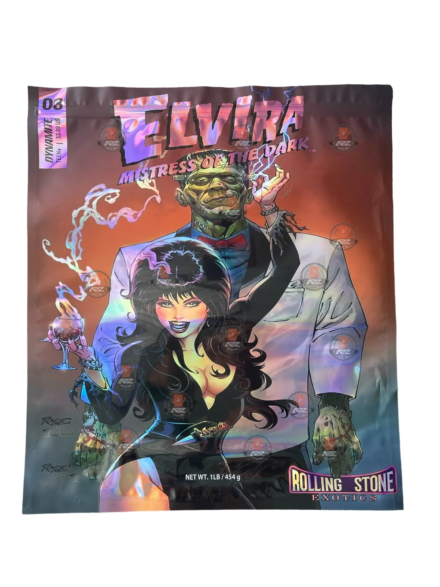 Elvira Mylar Bag (Large) 1 LBS - 16OZ (454g) Pound Bag Rolling Stone - Black Unicorn Hub