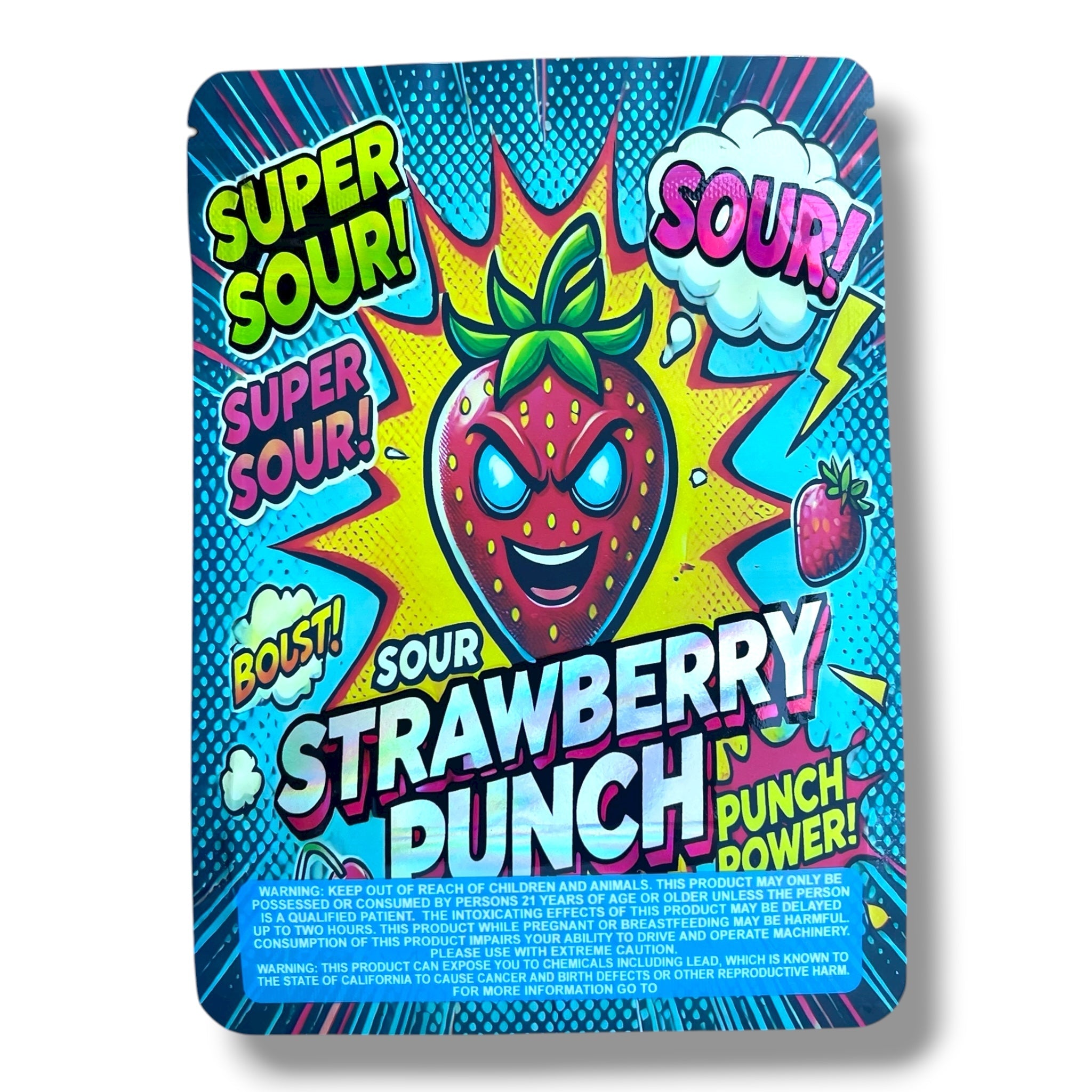 Sour Strawberry Punch 7G to 14G Mylar Bags