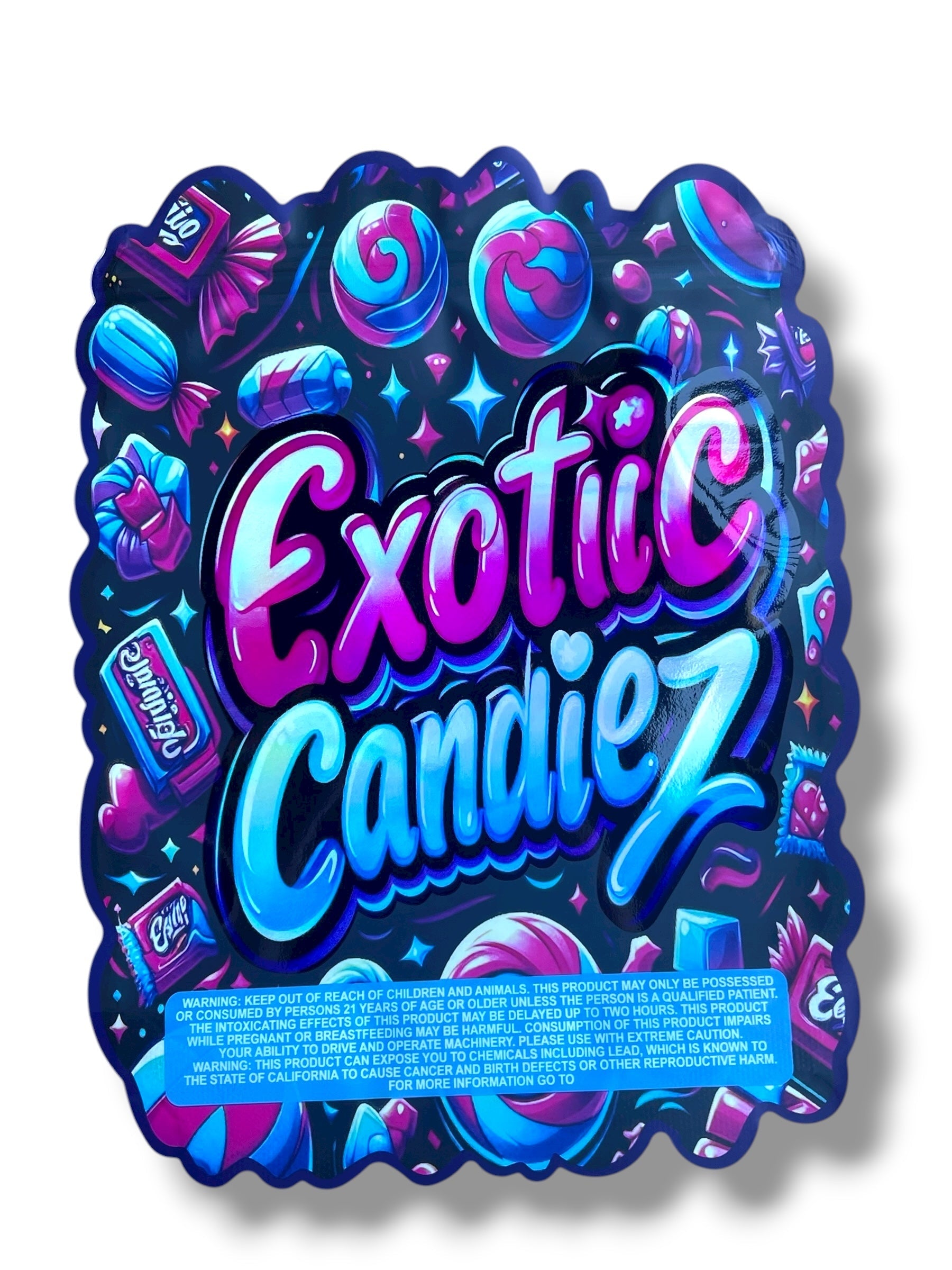 Exotic Candiez 1 OZ  28G Mylar empty Mylar bag 1 ounce (50 Count)