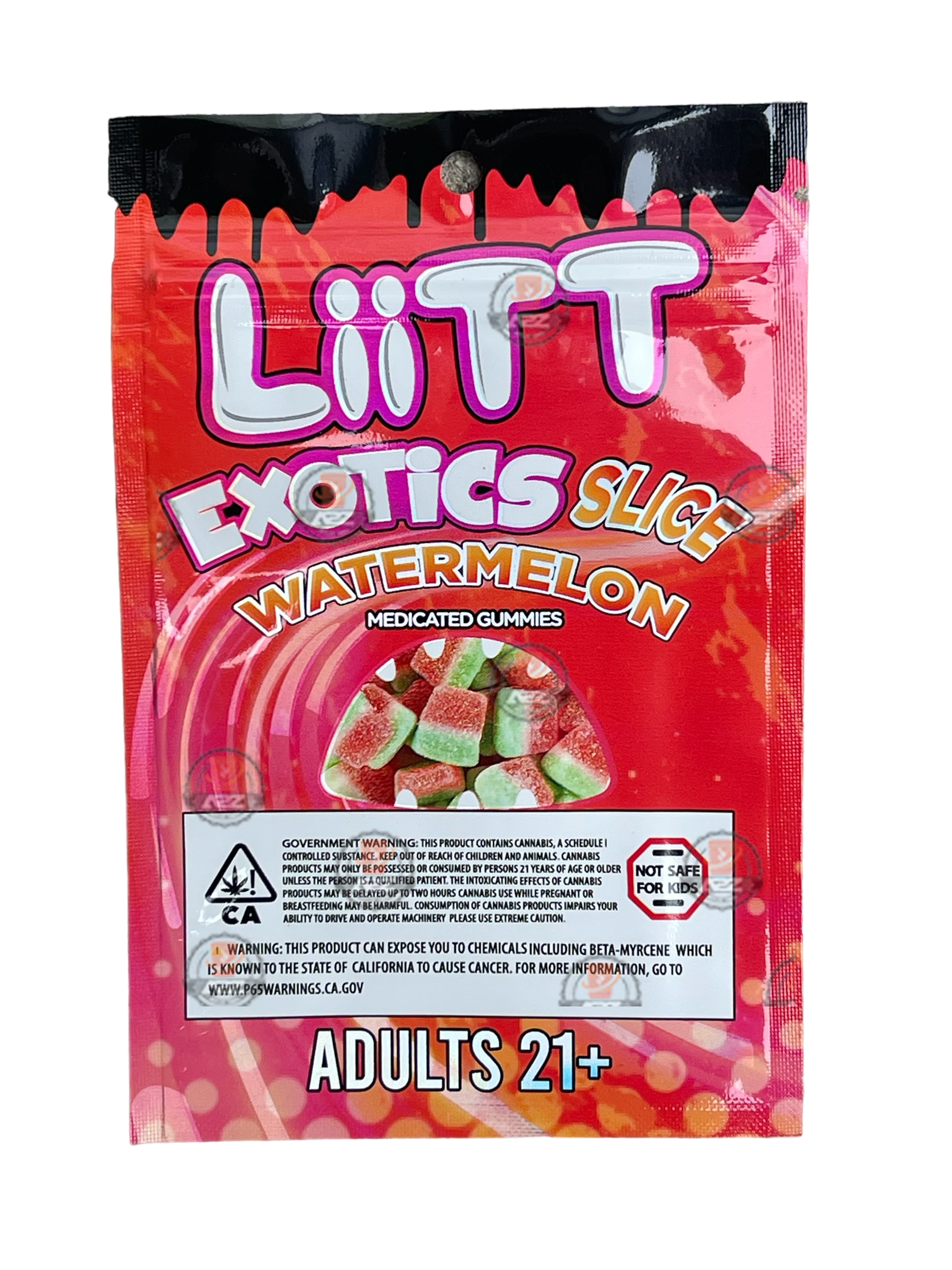 Liitt Exotics Slice Watermelon 3.5g Mylar Bag 1000MG (Packaging Only)