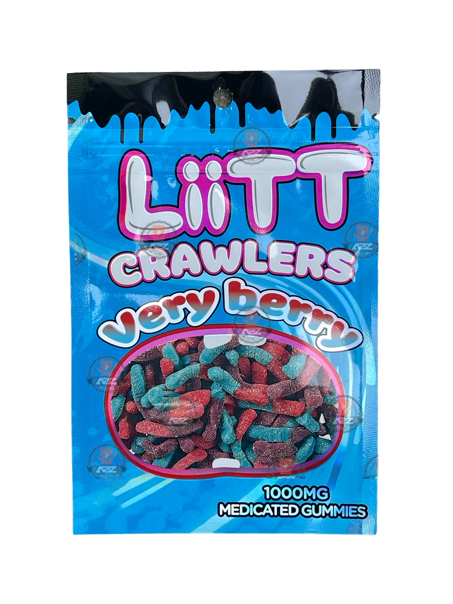 Liitt Crawlers Very berry 3.5g Mylar Bag 1000MG (Packaging Only)