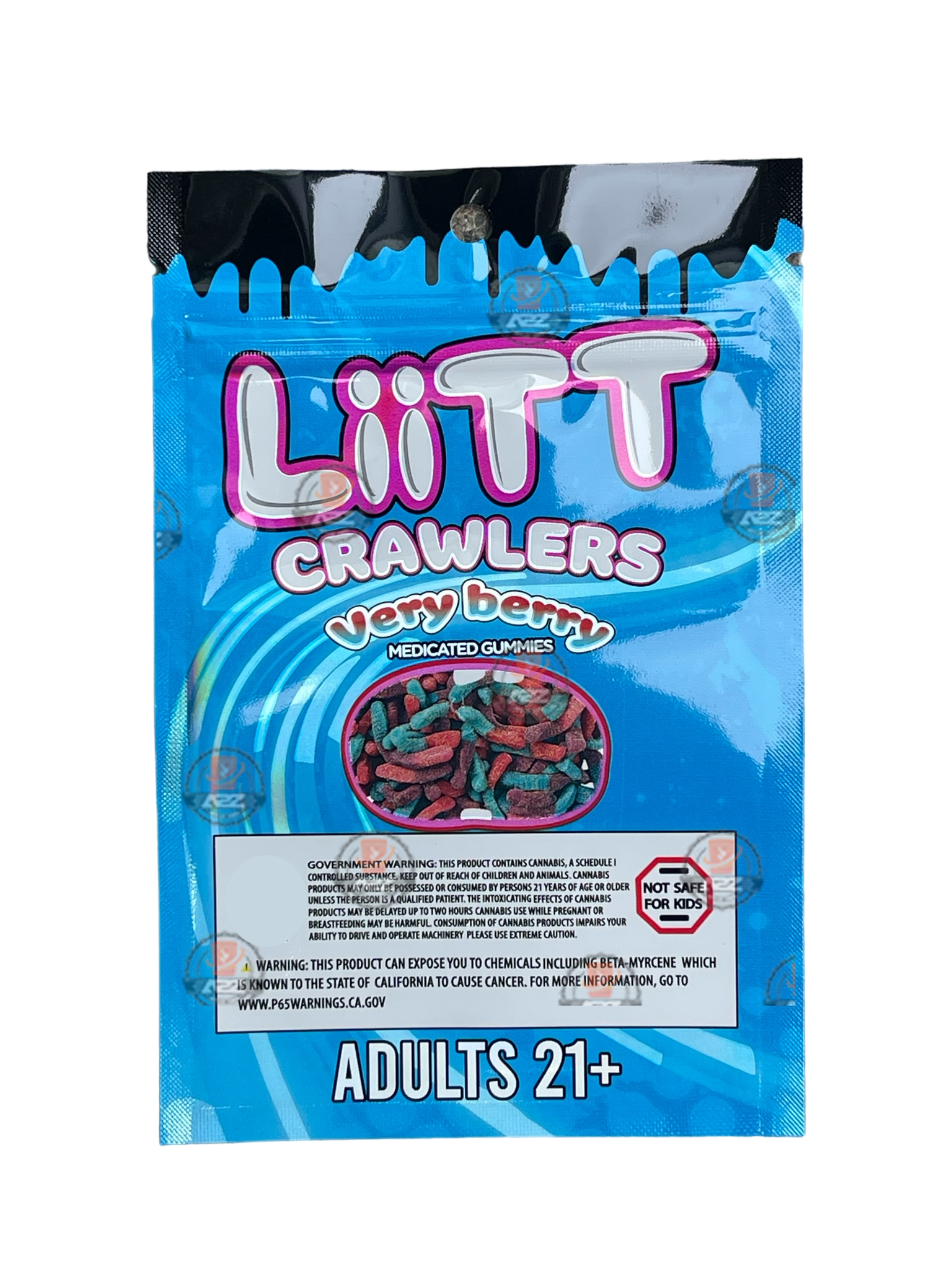 Liitt Crawlers Very berry 3.5g Mylar Bag 1000MG (Packaging Only)