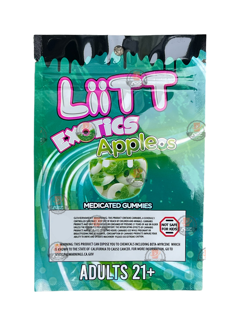 Liitt Exotics Appleos  3.5g Mylar Bag 1000MG (Packaging Only)